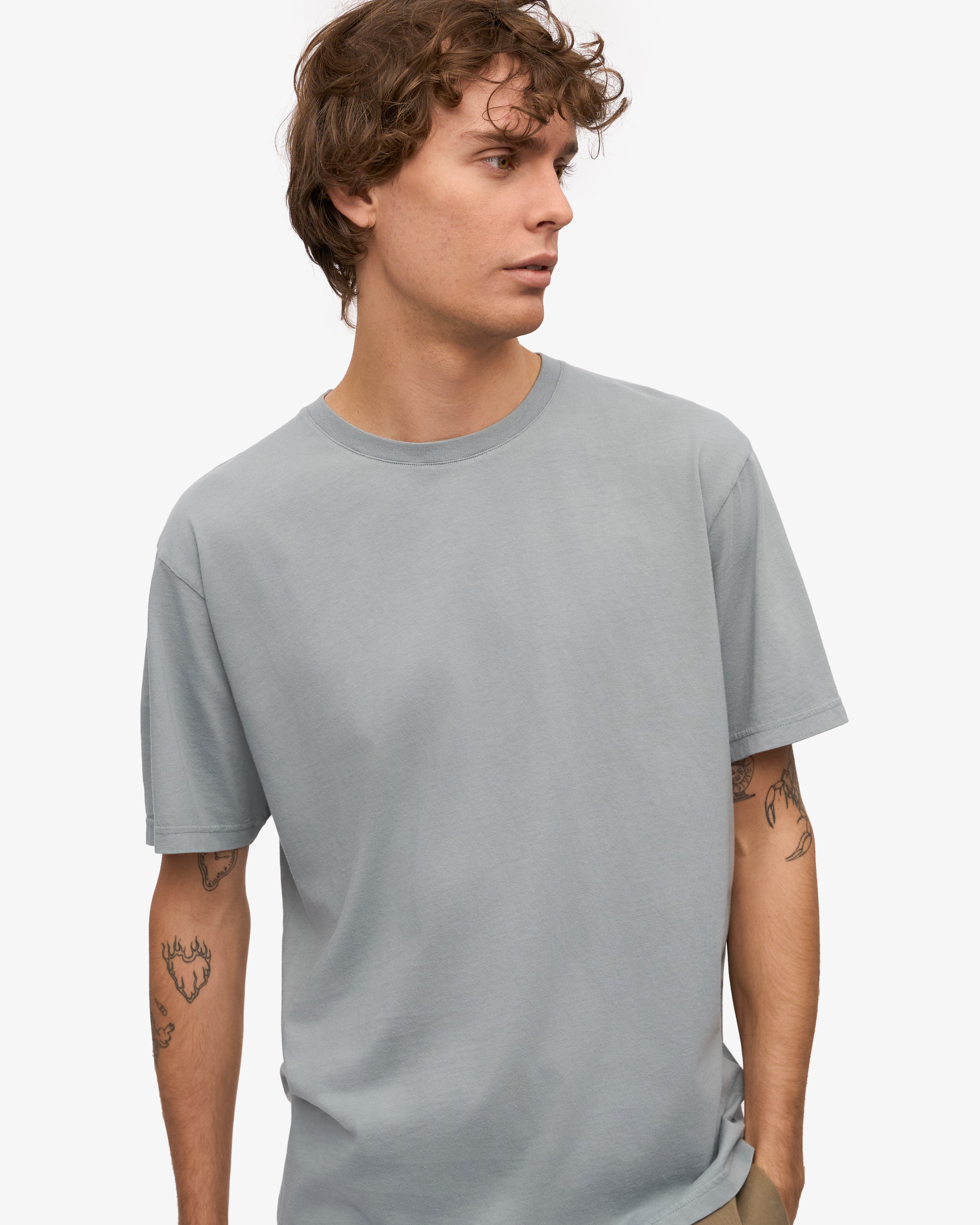Classic Organic Tee - Steel Blue XS