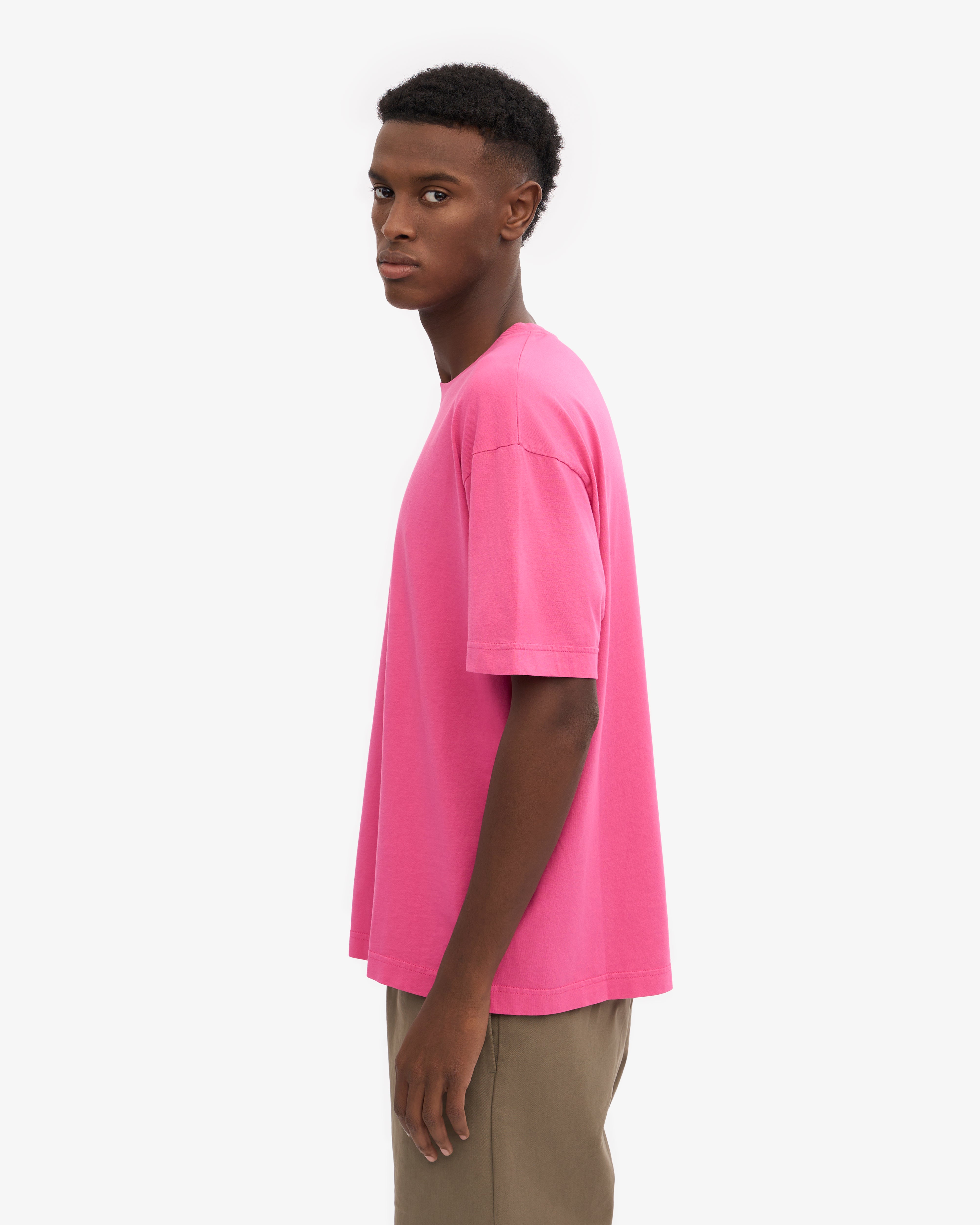 Oversized Organic T-Shirt - Bubblegum Pink XS