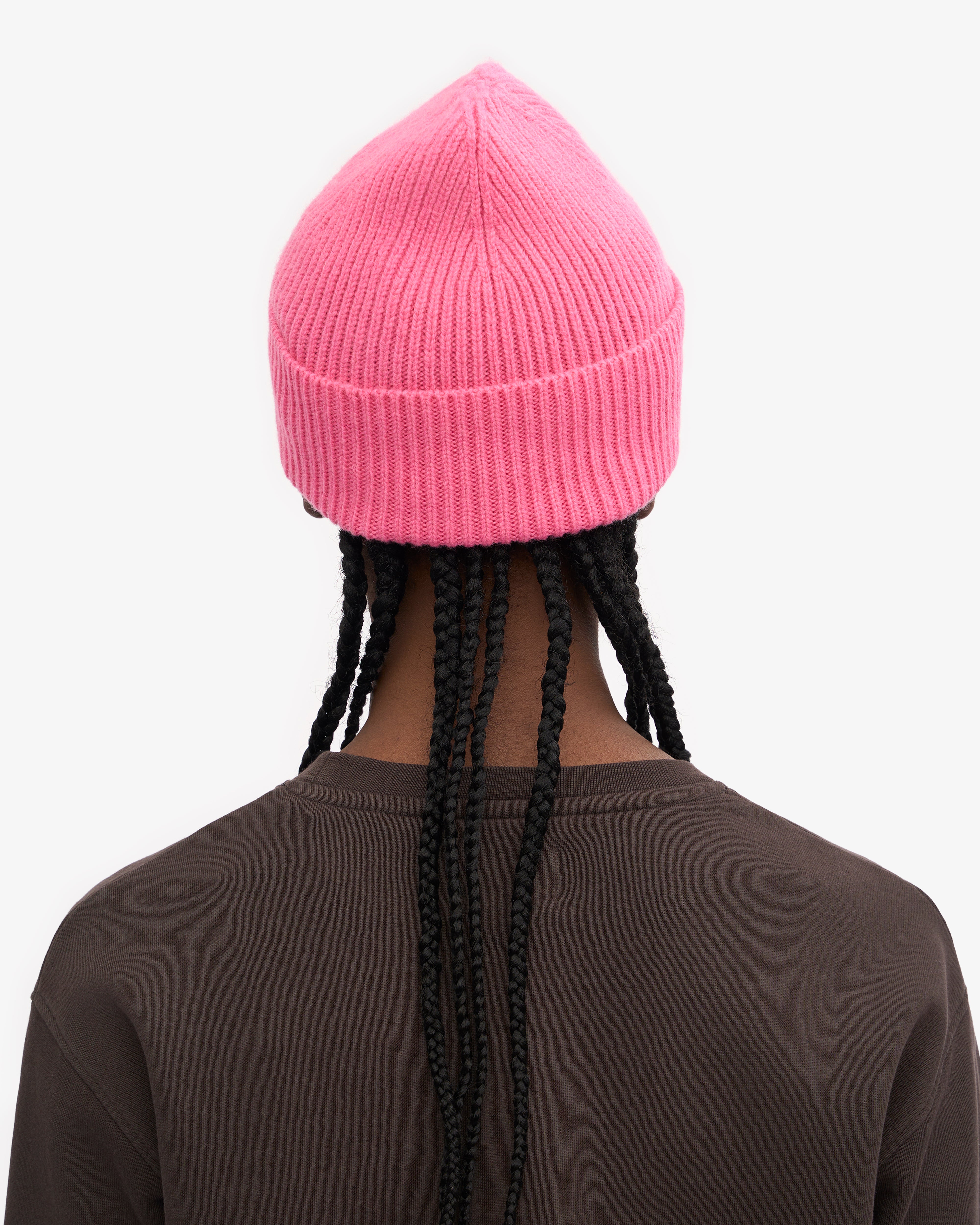 Merino Wool Beanie - Bubblegum Pink