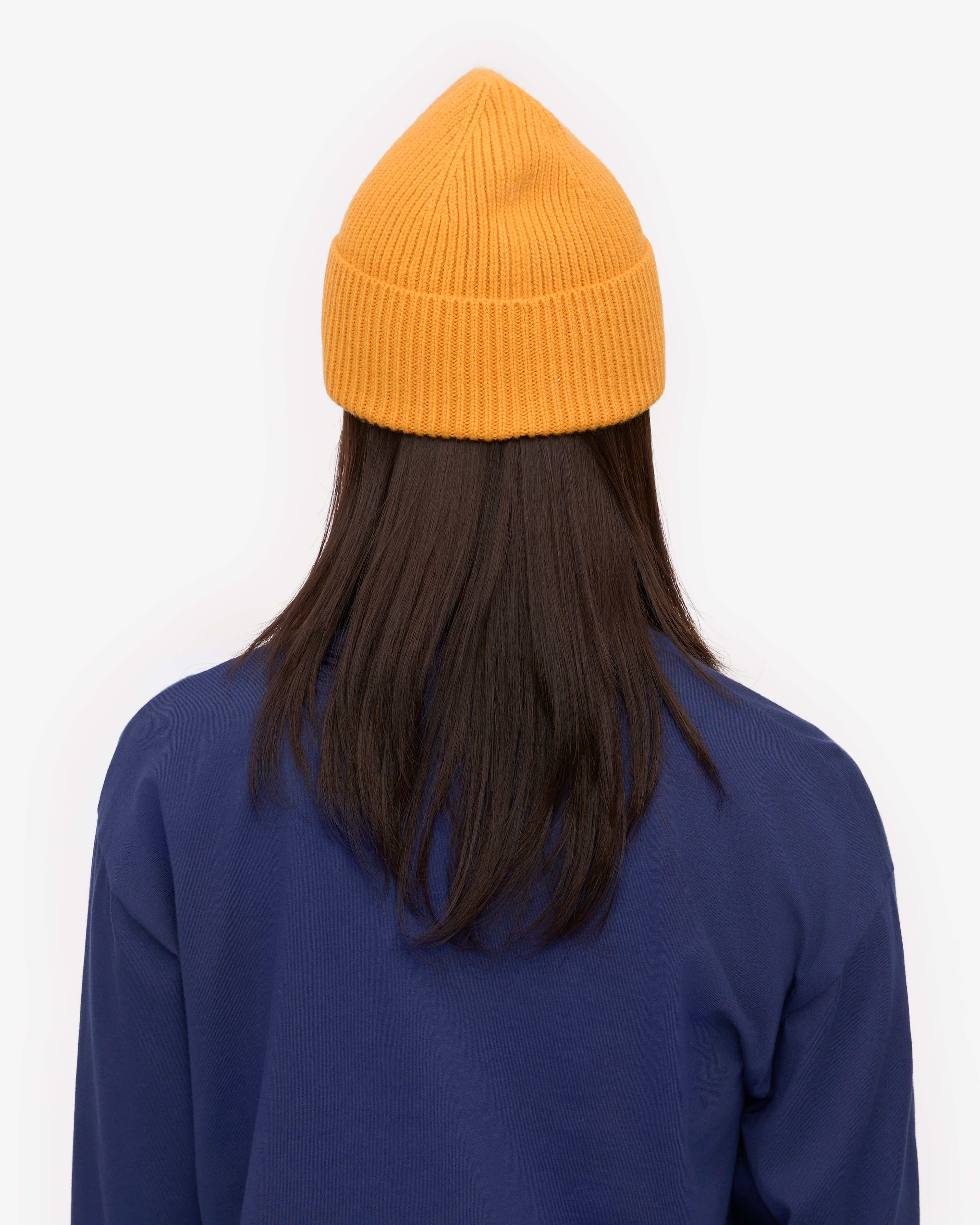 Merino Wool Beanie - Burned Yellow
