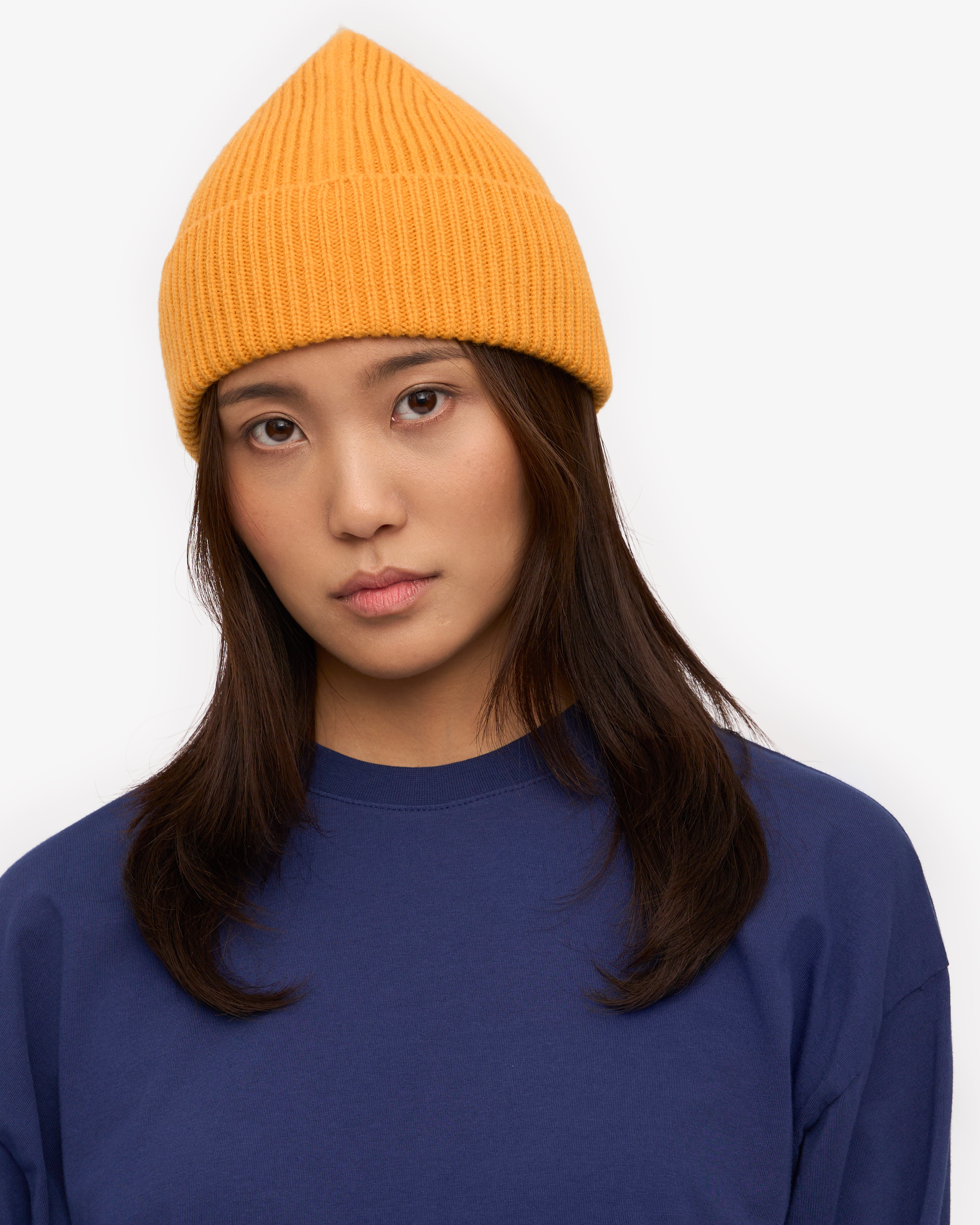 Merino Wool Beanie & Scarf - Burned Yellow