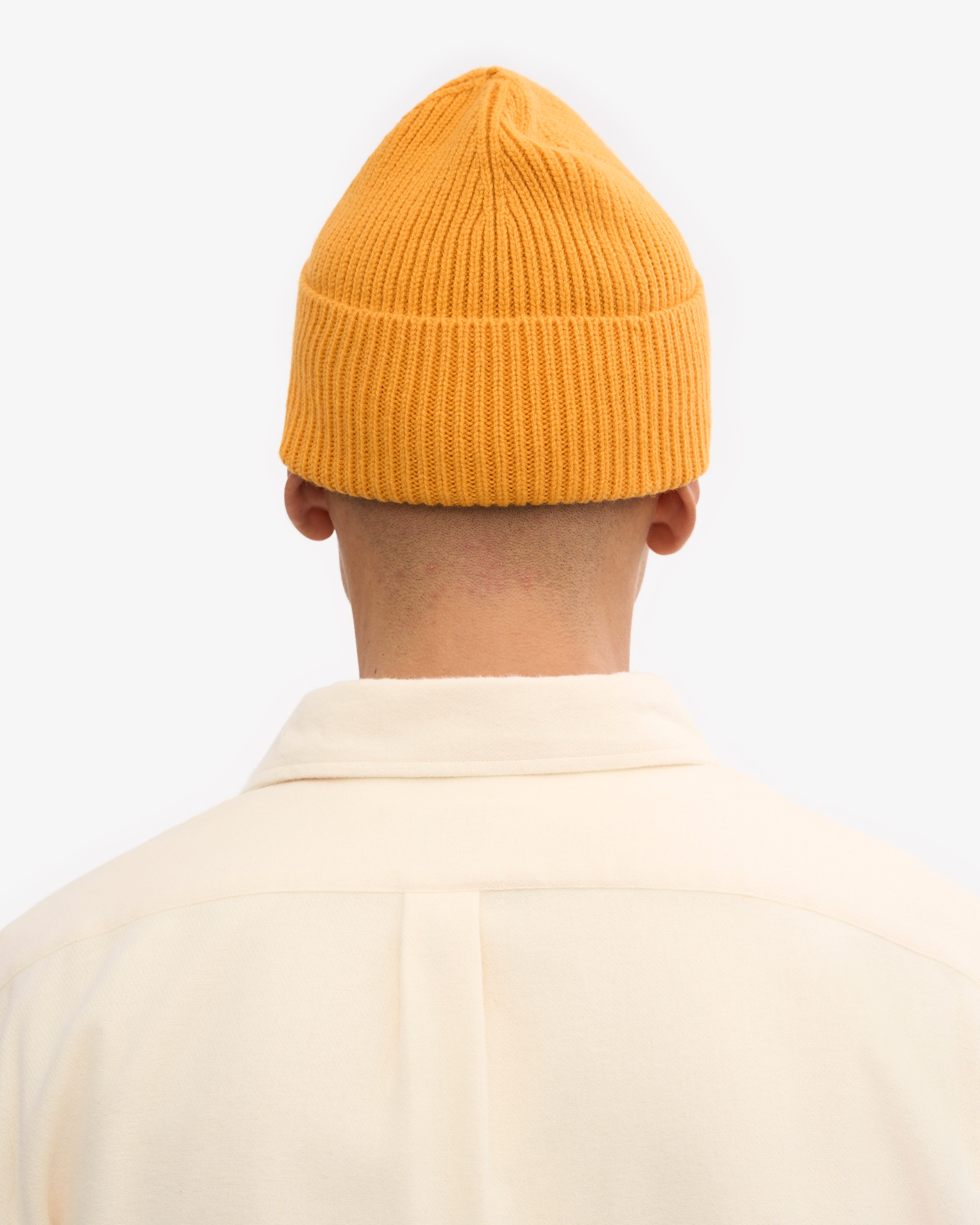 Merino Wool Beanie - Burned Yellow One Size