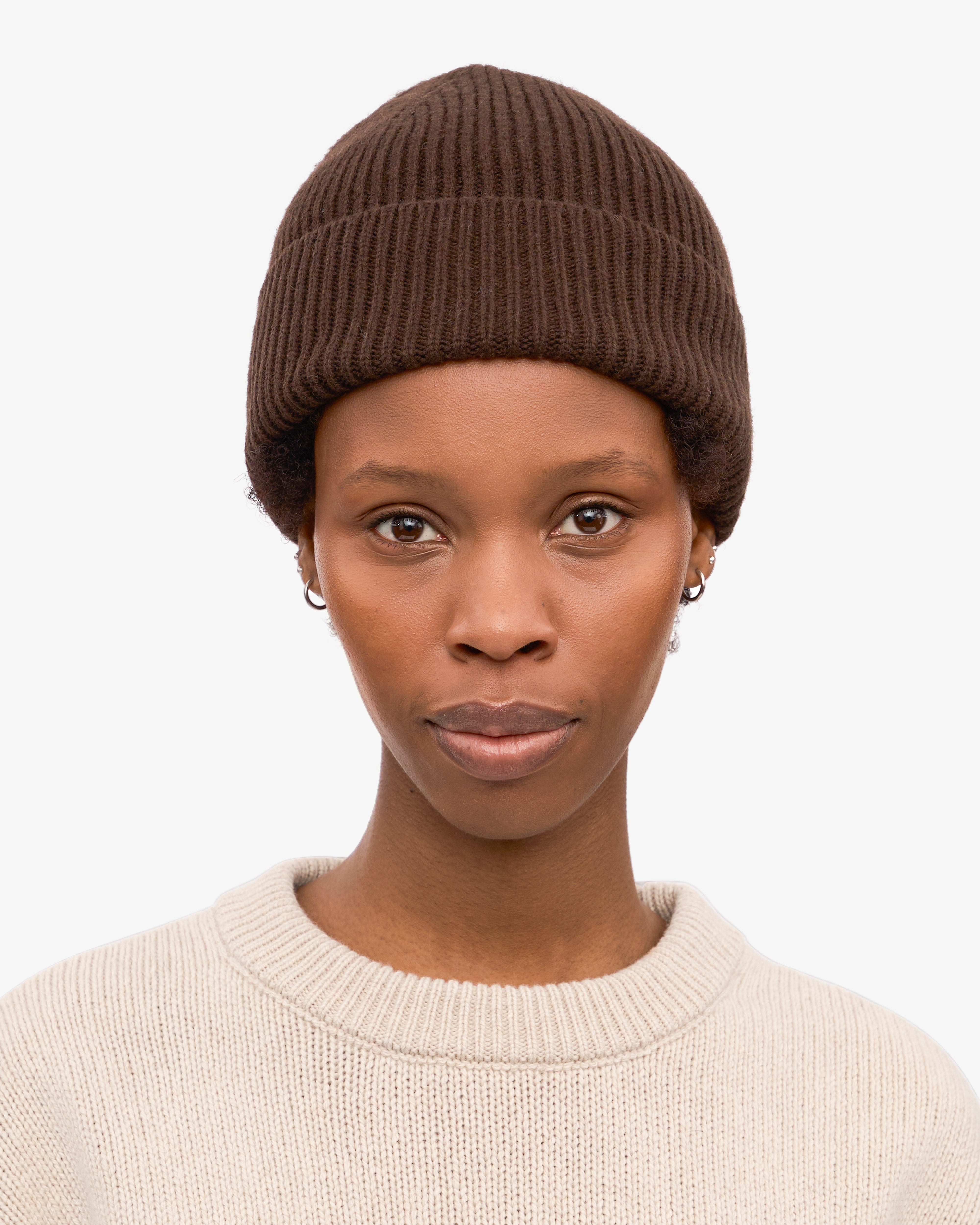 Merino Wool Beanie - Coffee Brown