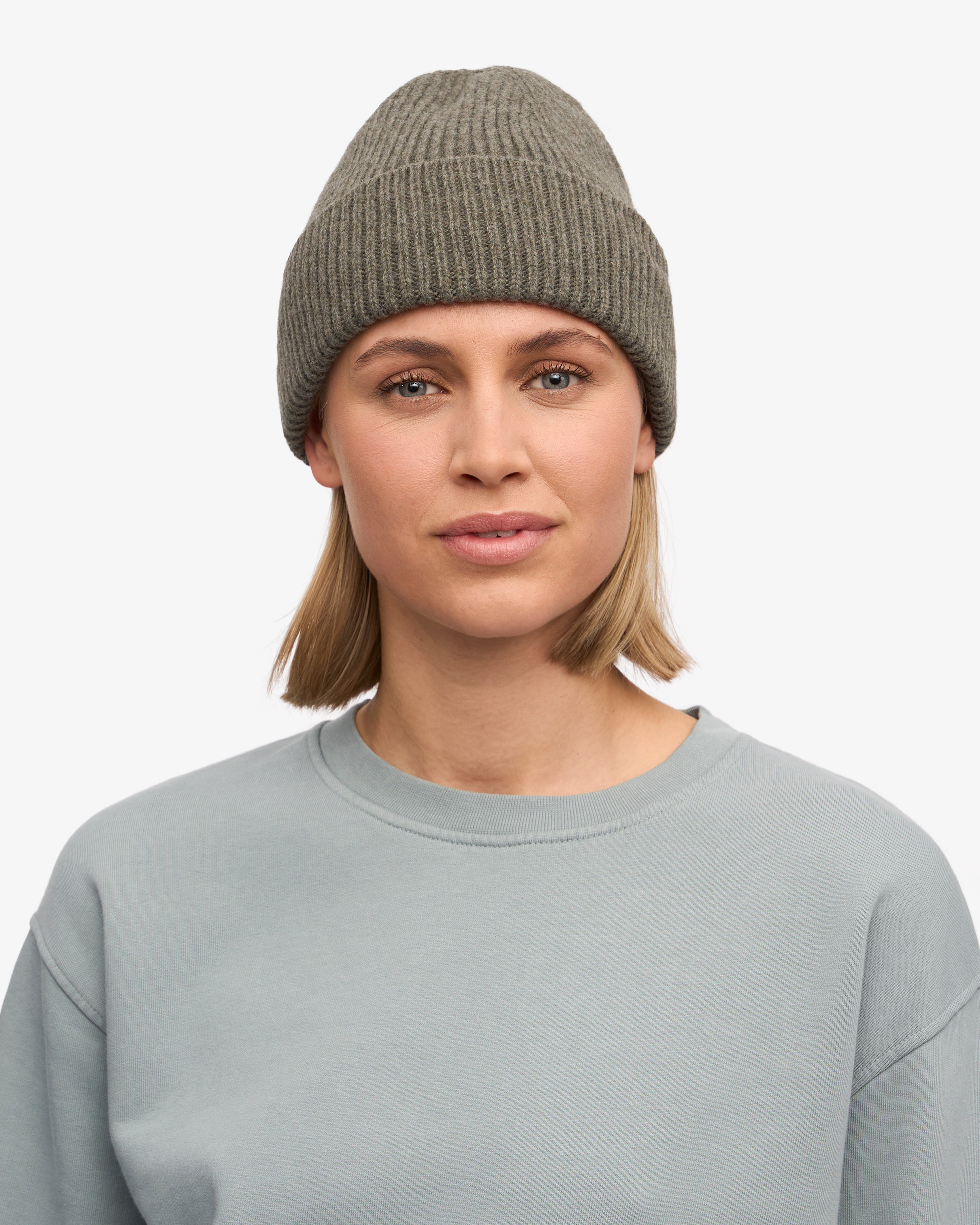 Merino Wool Beanie - Dusty Olive