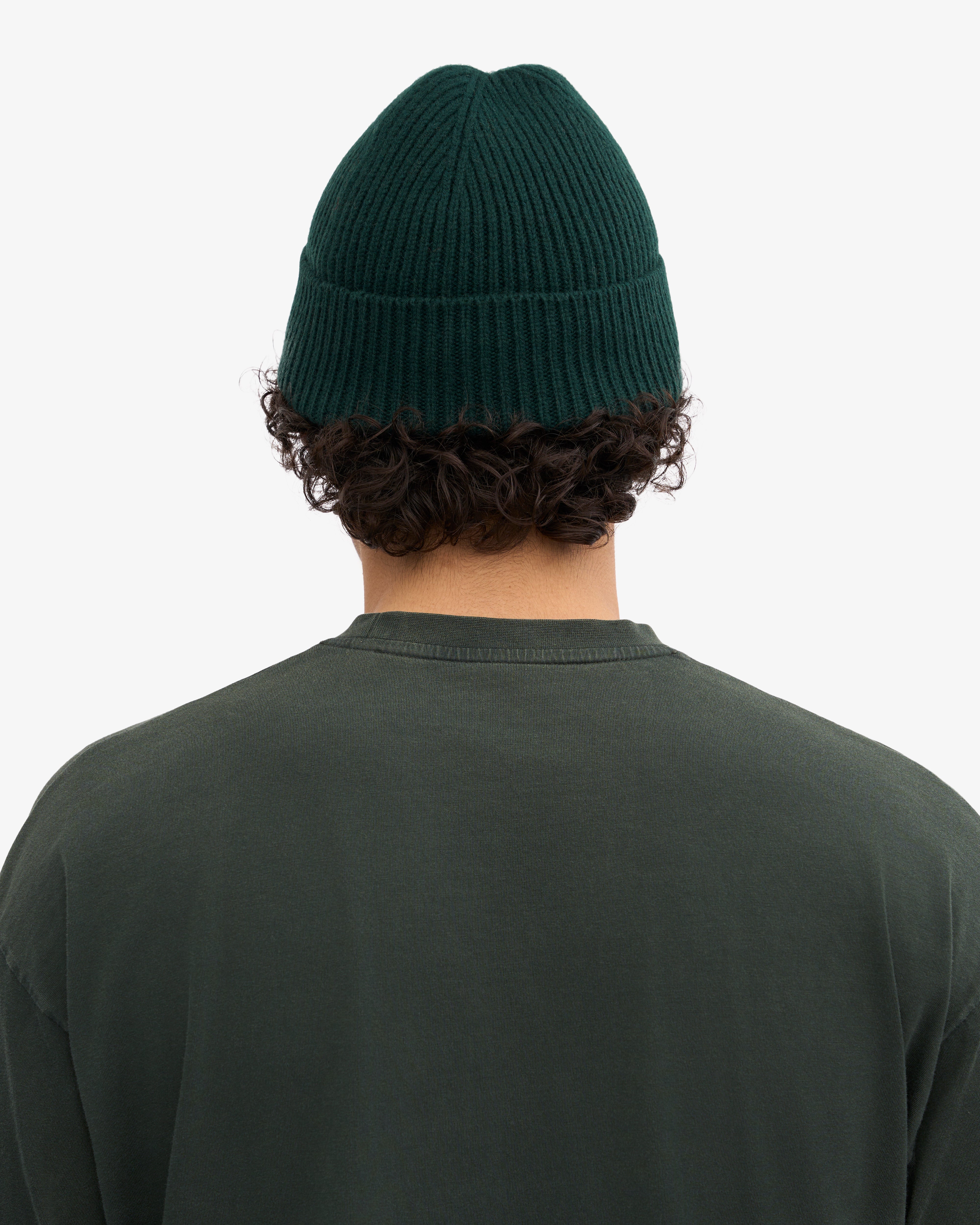 Merino Wool Beanie - Emerald Green