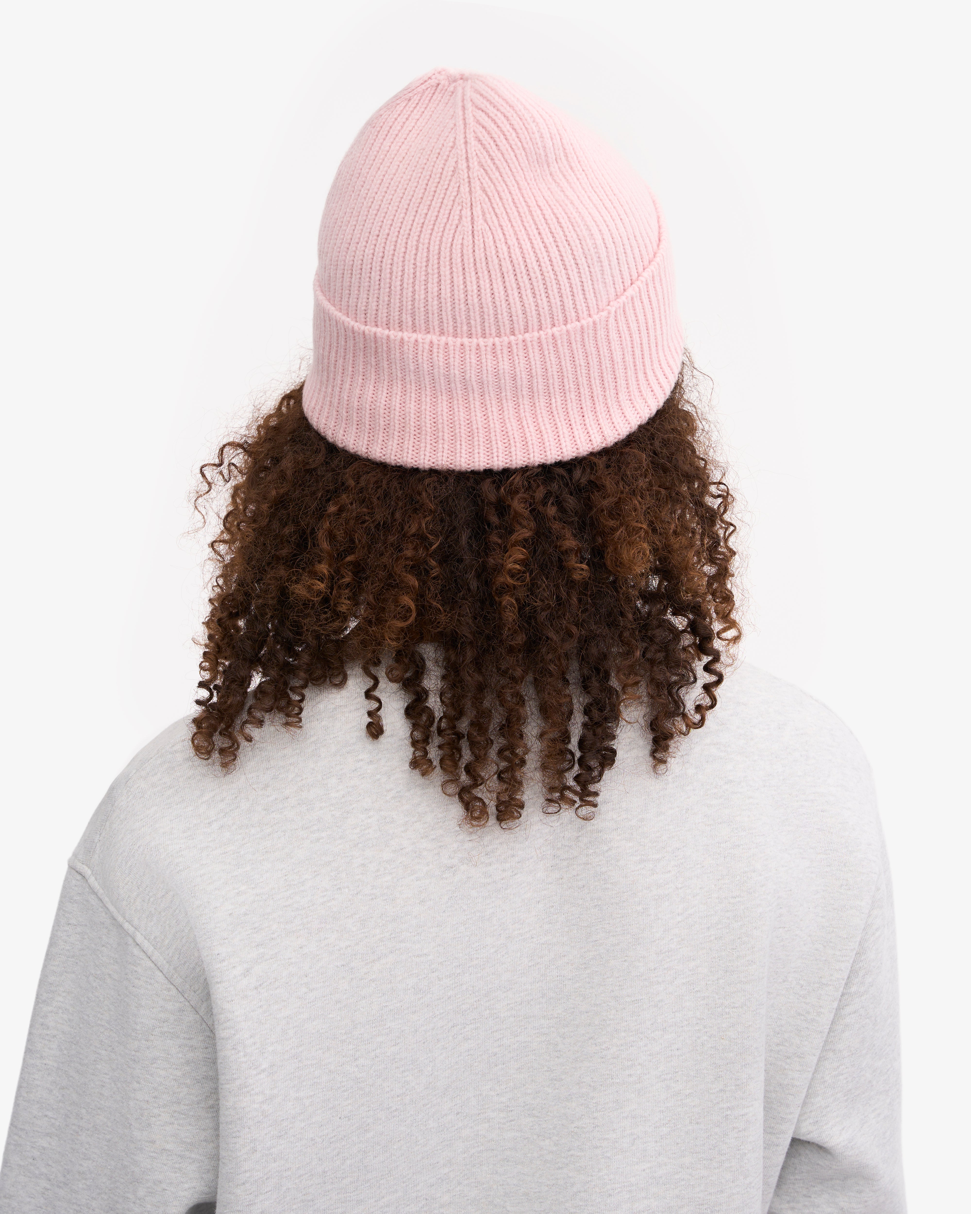 Merino Wool Beanie - Faded Pink