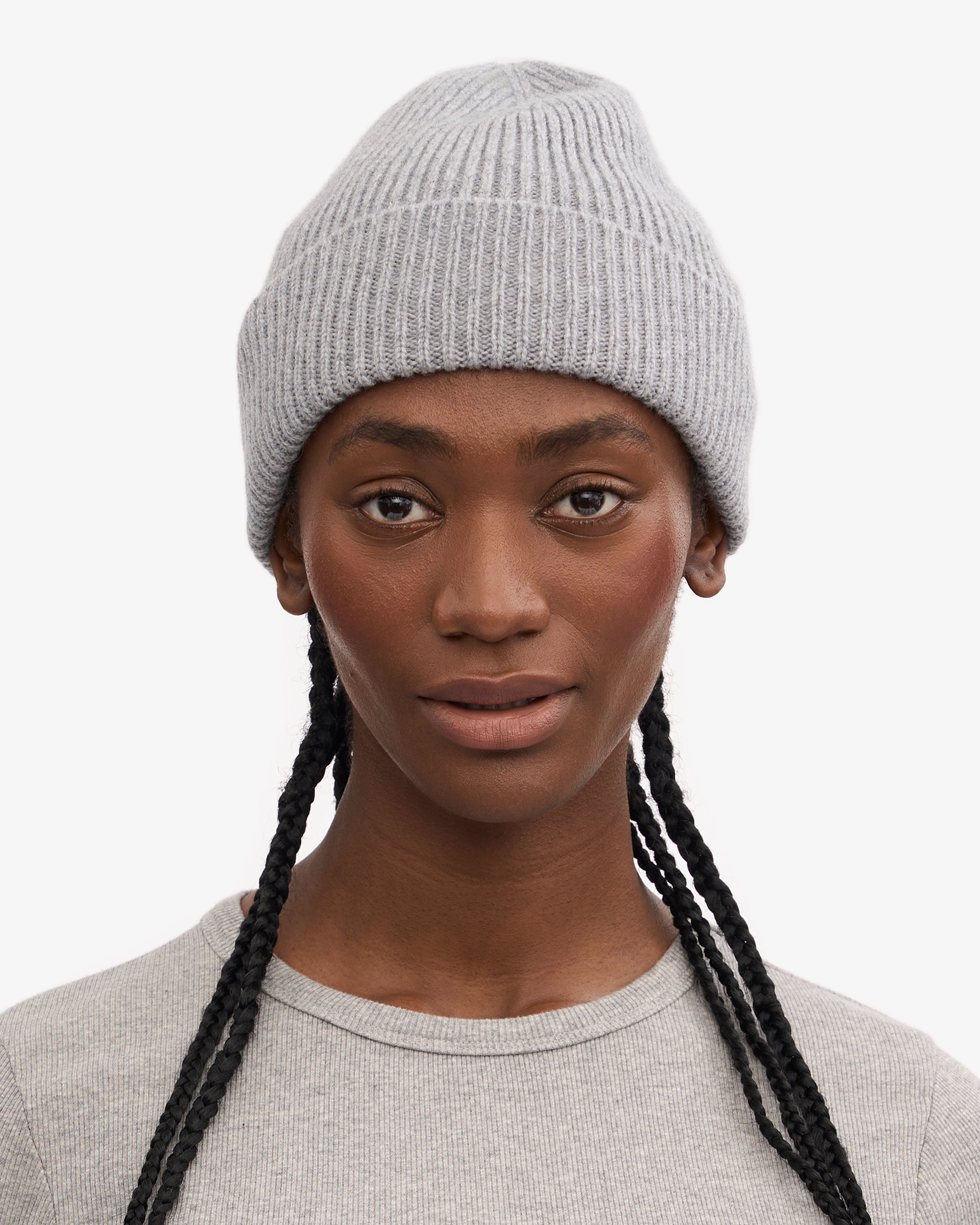 Merino Wool Beanie - Heather Grey