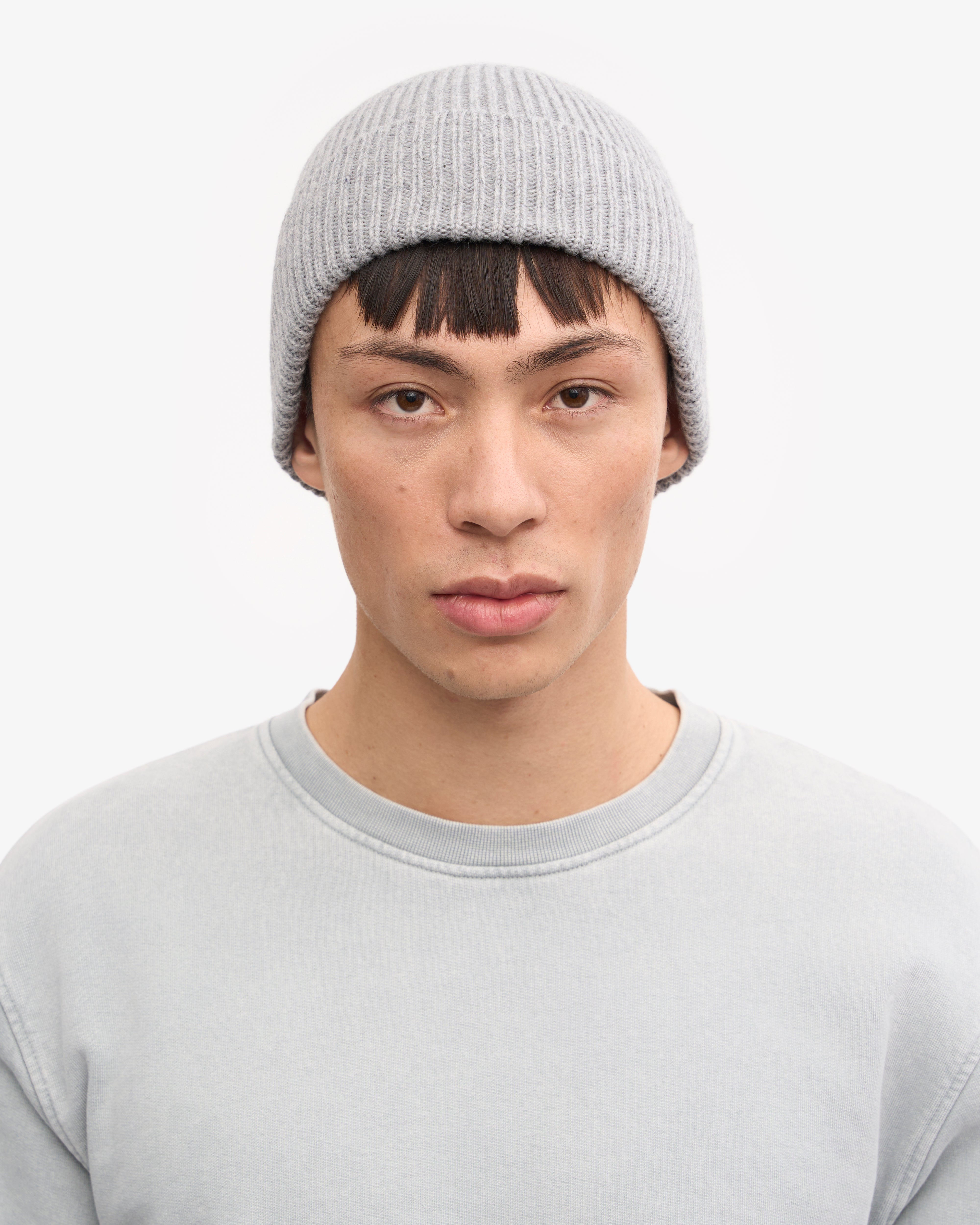 Merino Wool Beanie - Heather Grey