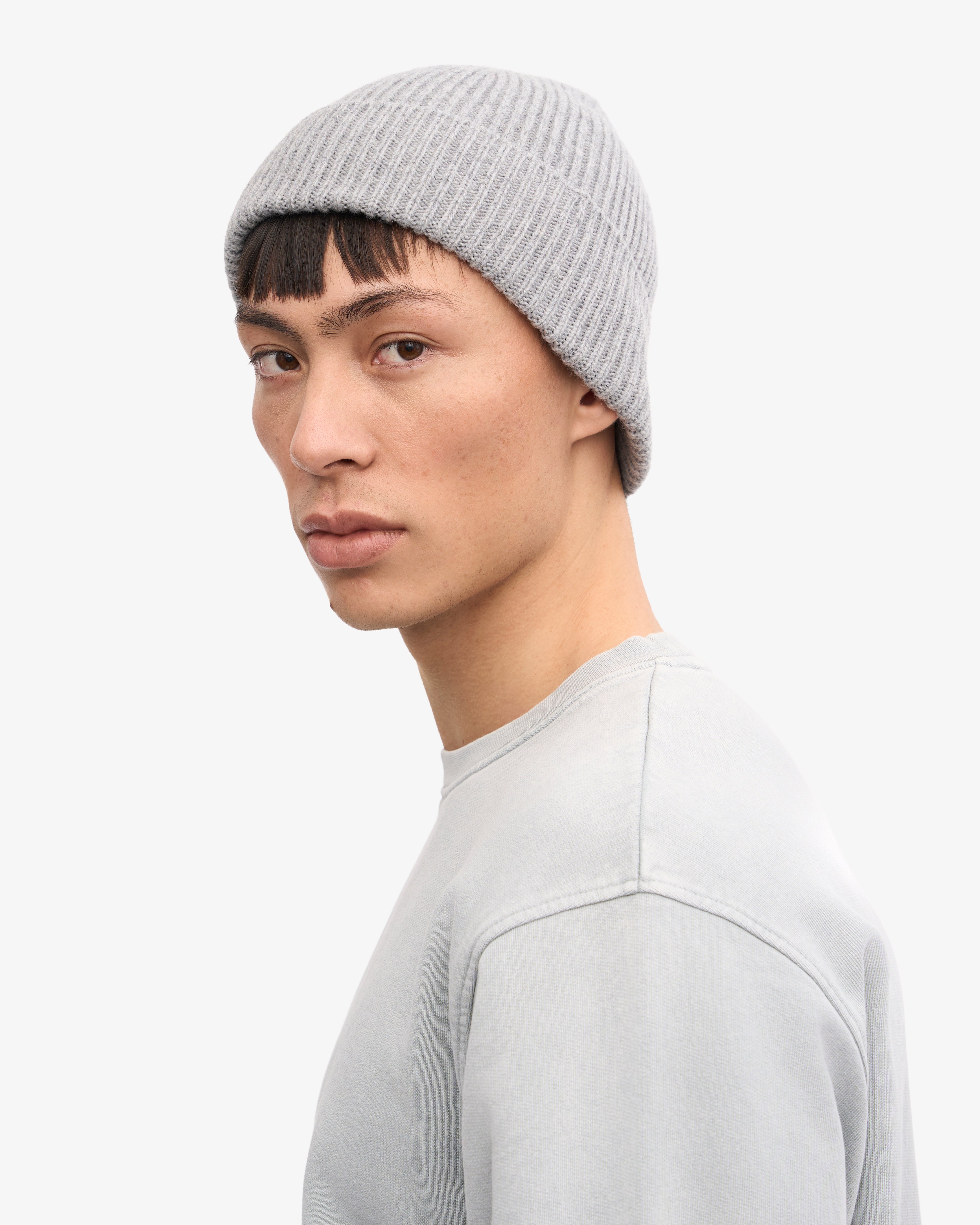 Merino Wool Beanie & Scarf - Heather Grey