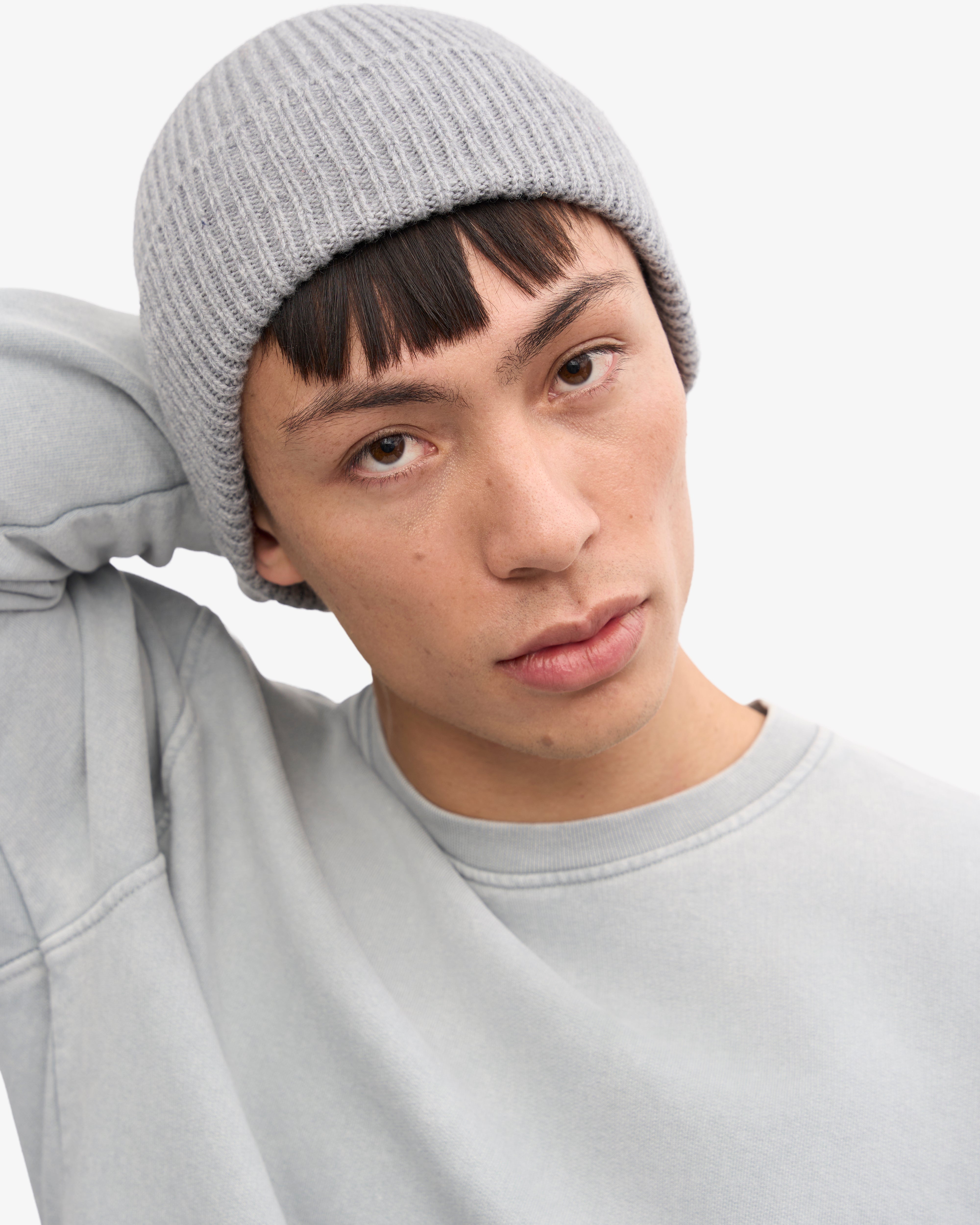 Merino Wool Beanie - Heather Grey