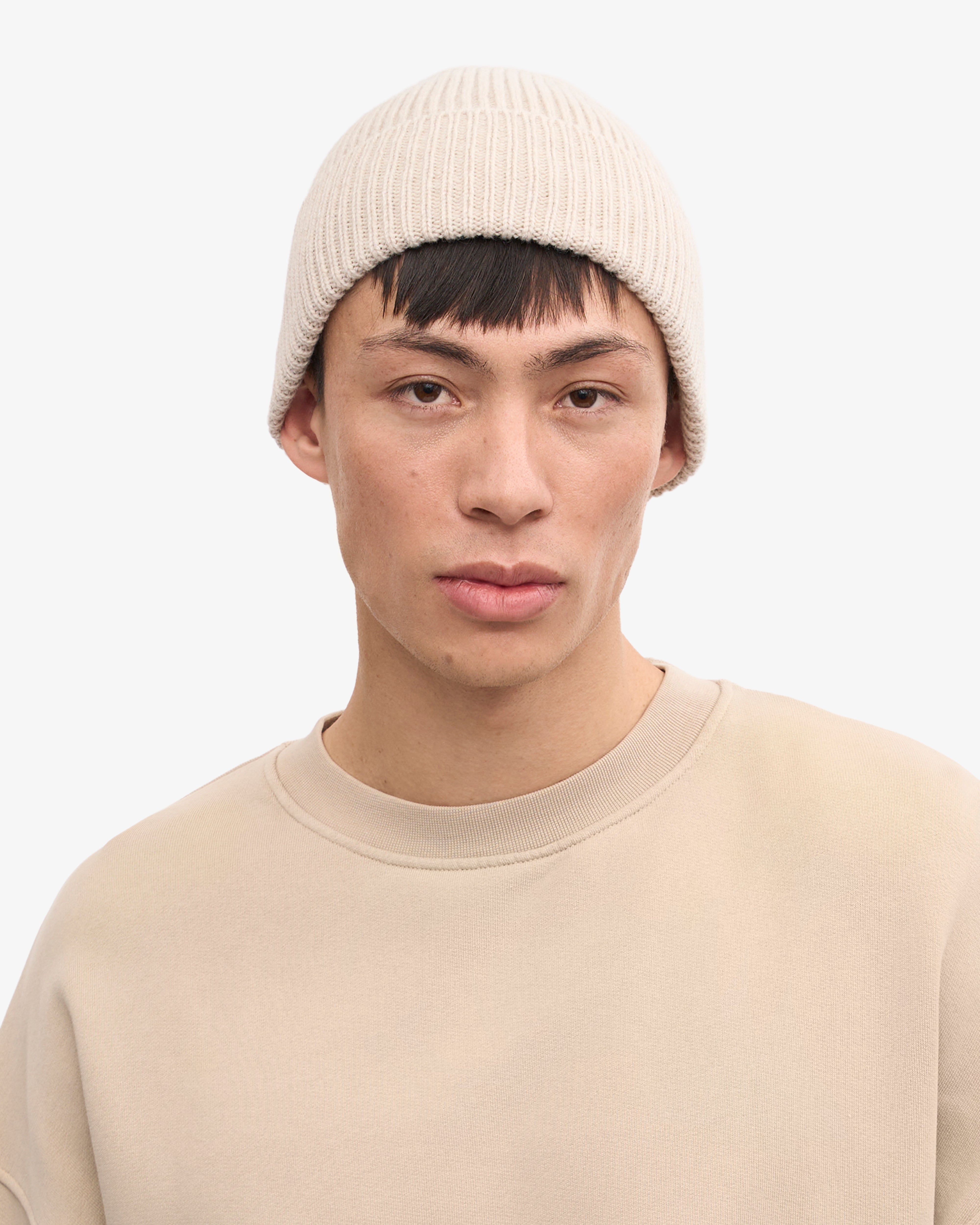 Merino Wool Beanie - Ivory White