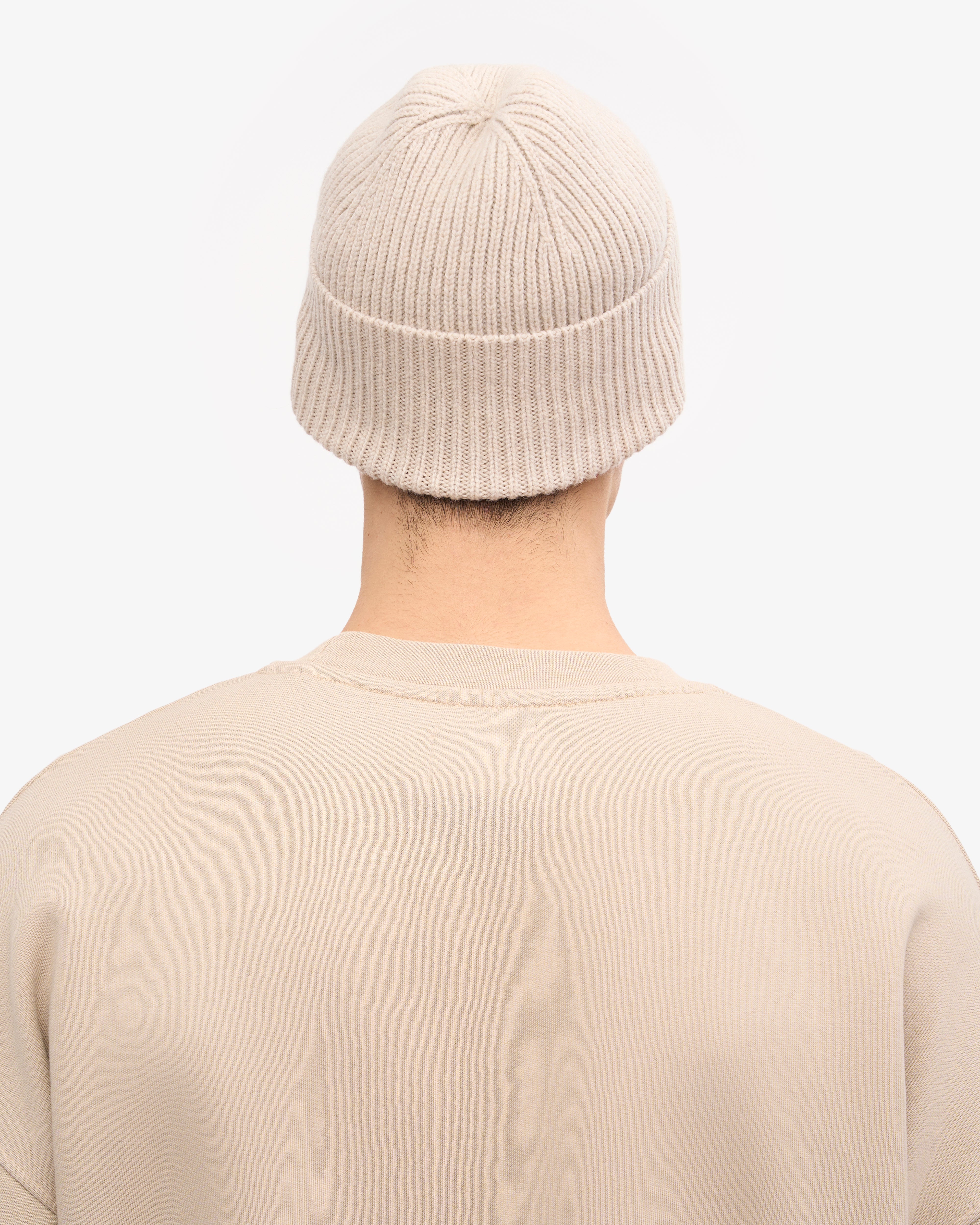 Merino Wool Beanie - Ivory White