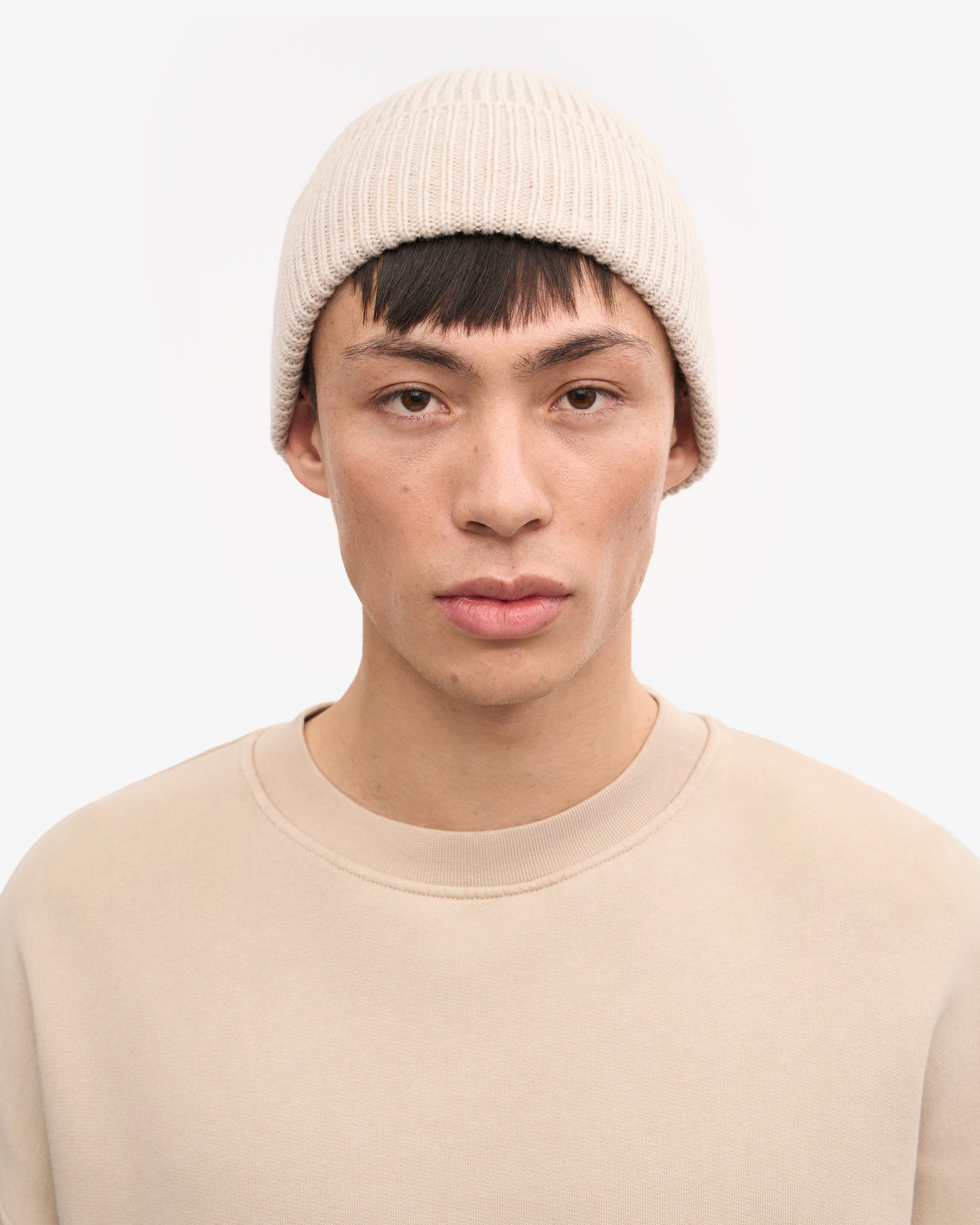 Merino Wool Beanie - Ivory White
