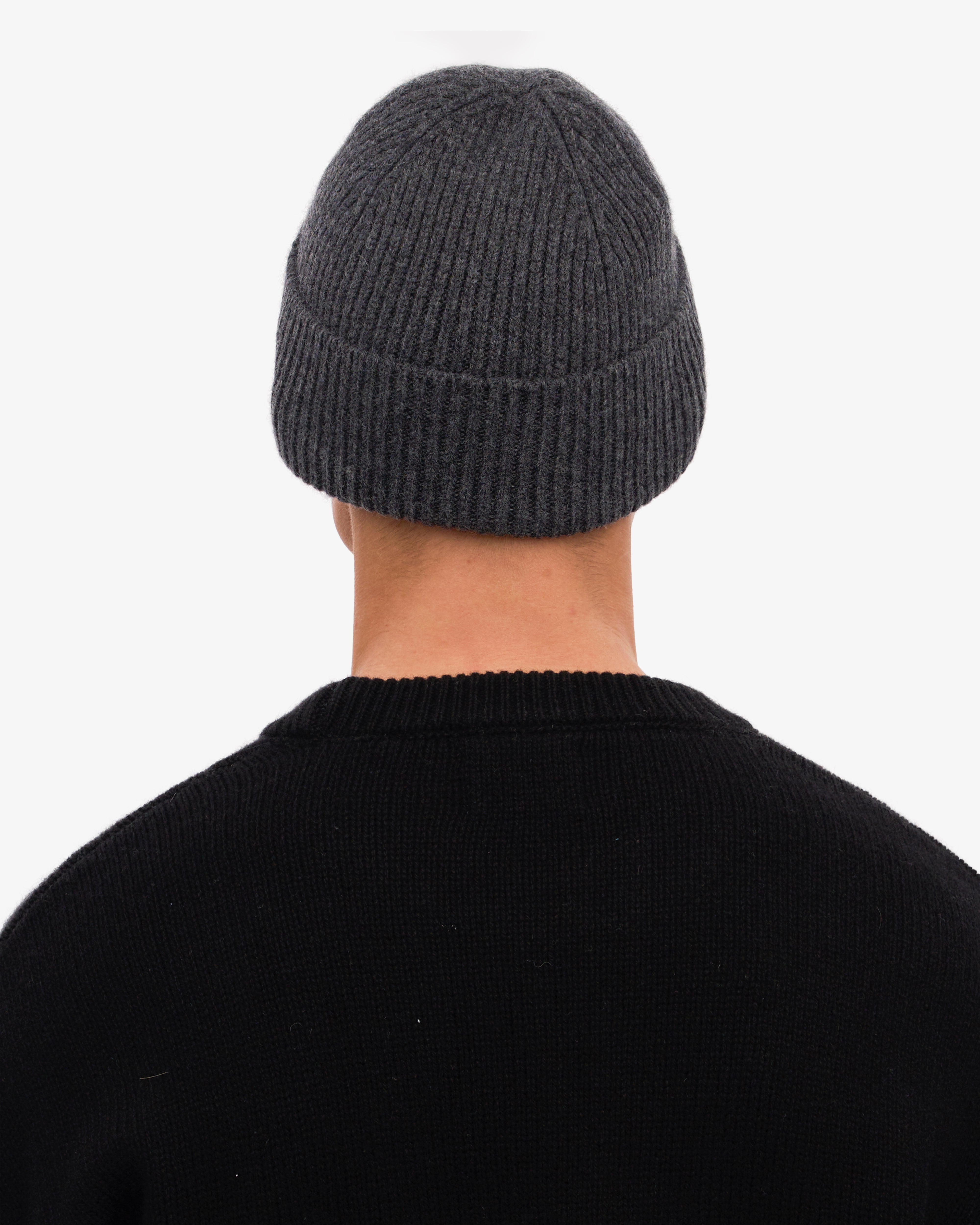 Merino Wool Beanie - Lava Grey