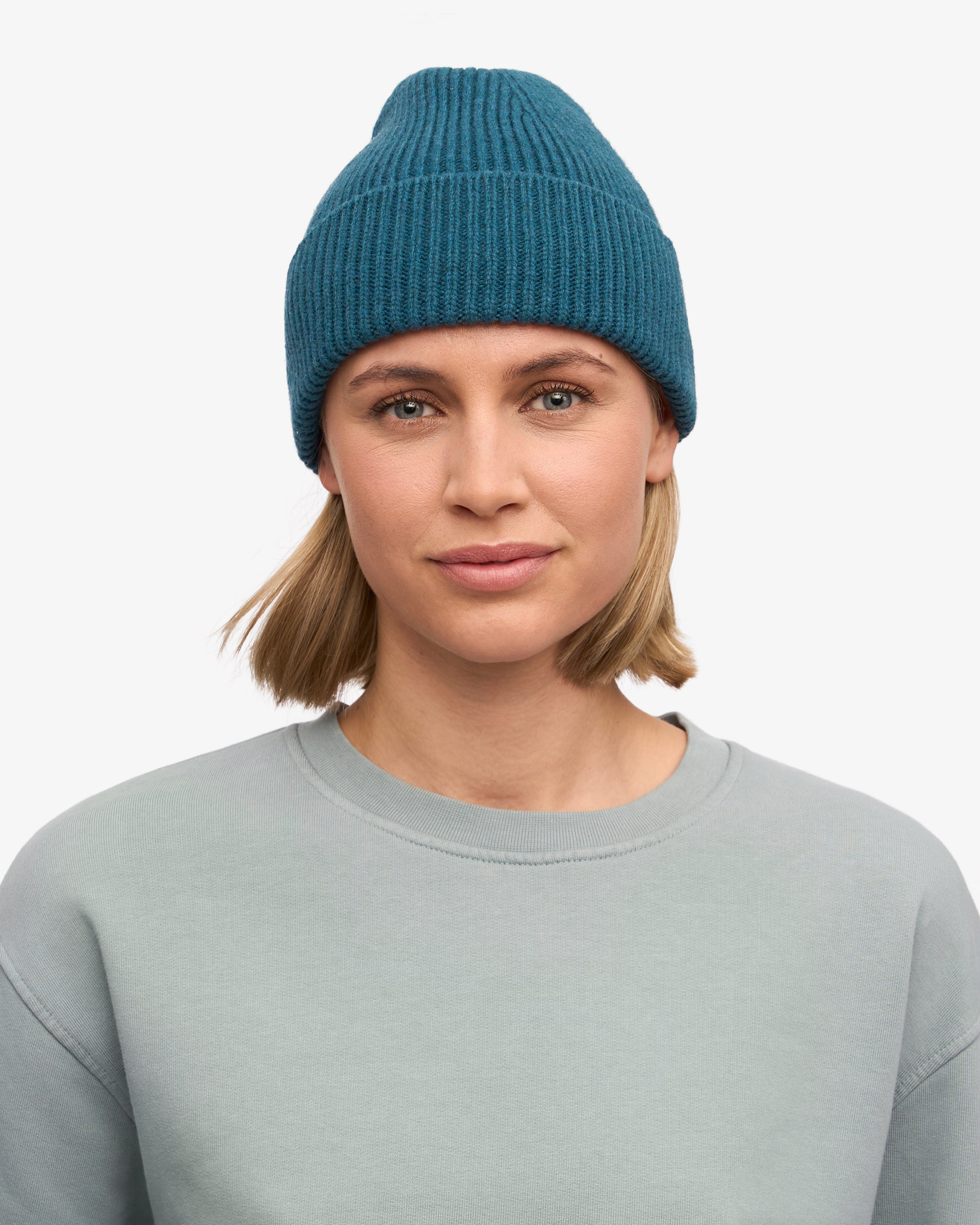Merino Wool Beanie - Ocean Green