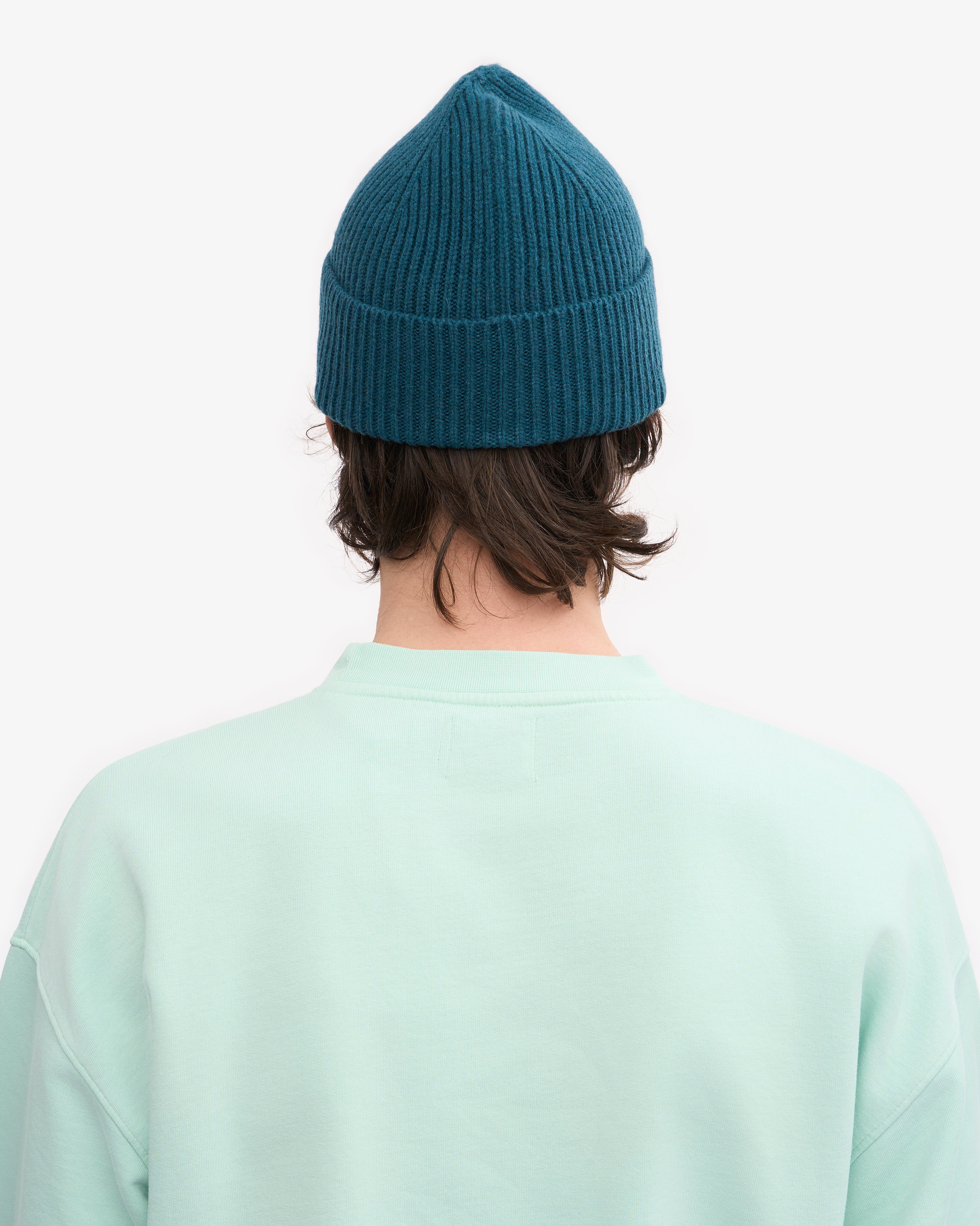 Merino Wool Beanie - Ocean Green