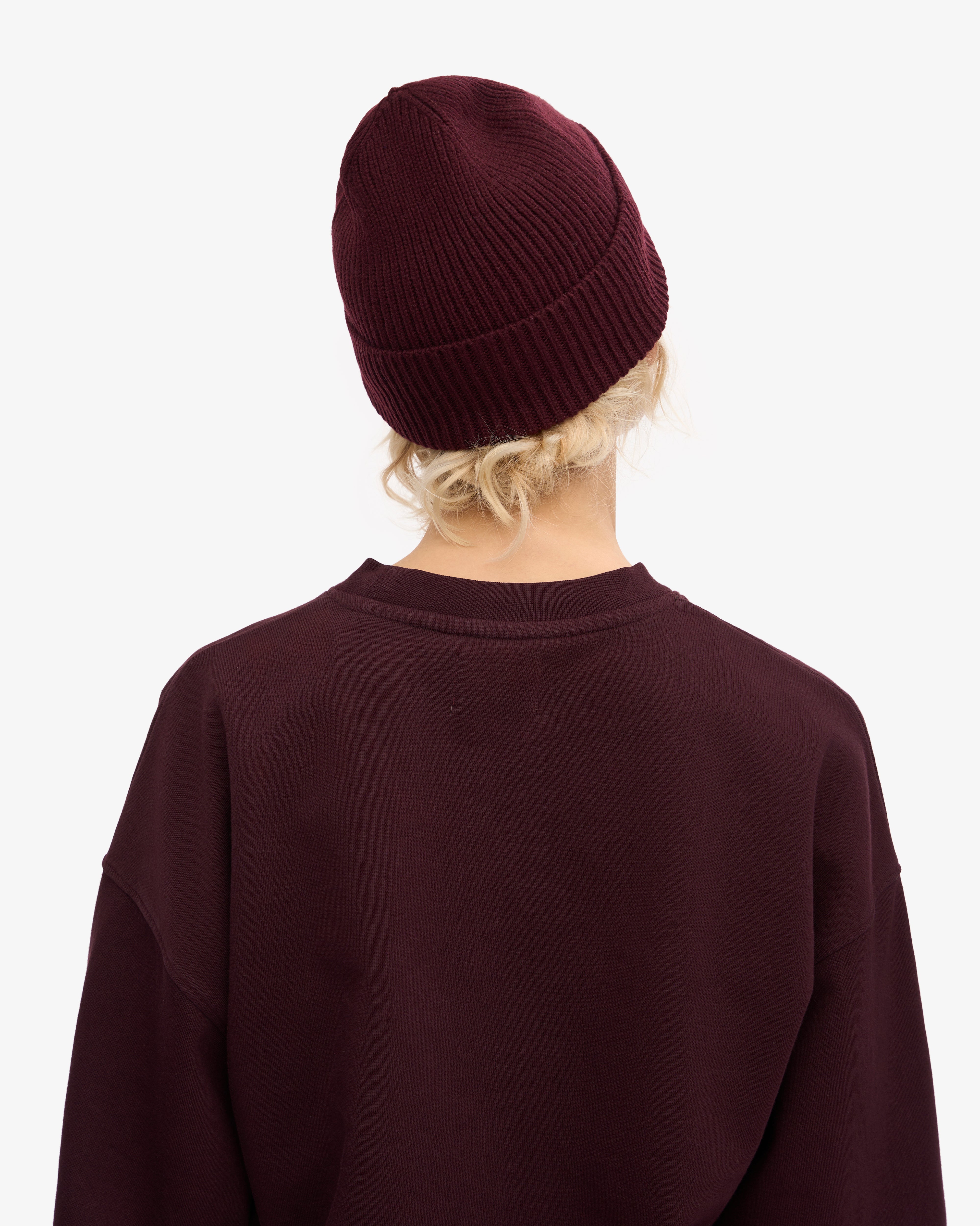 Merino Wool Beanie - Oxblood Red