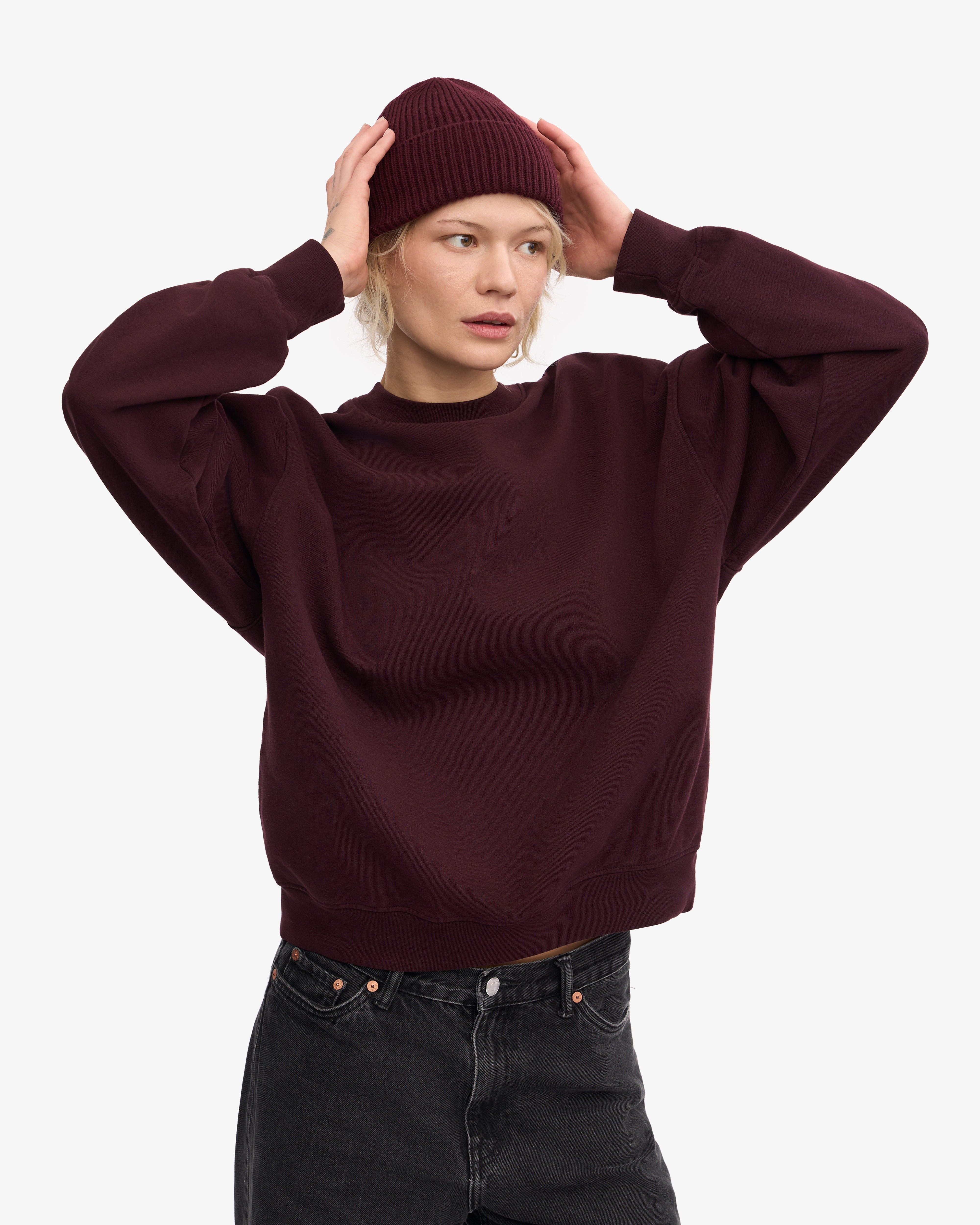 Merino Wool Beanie - Oxblood Red