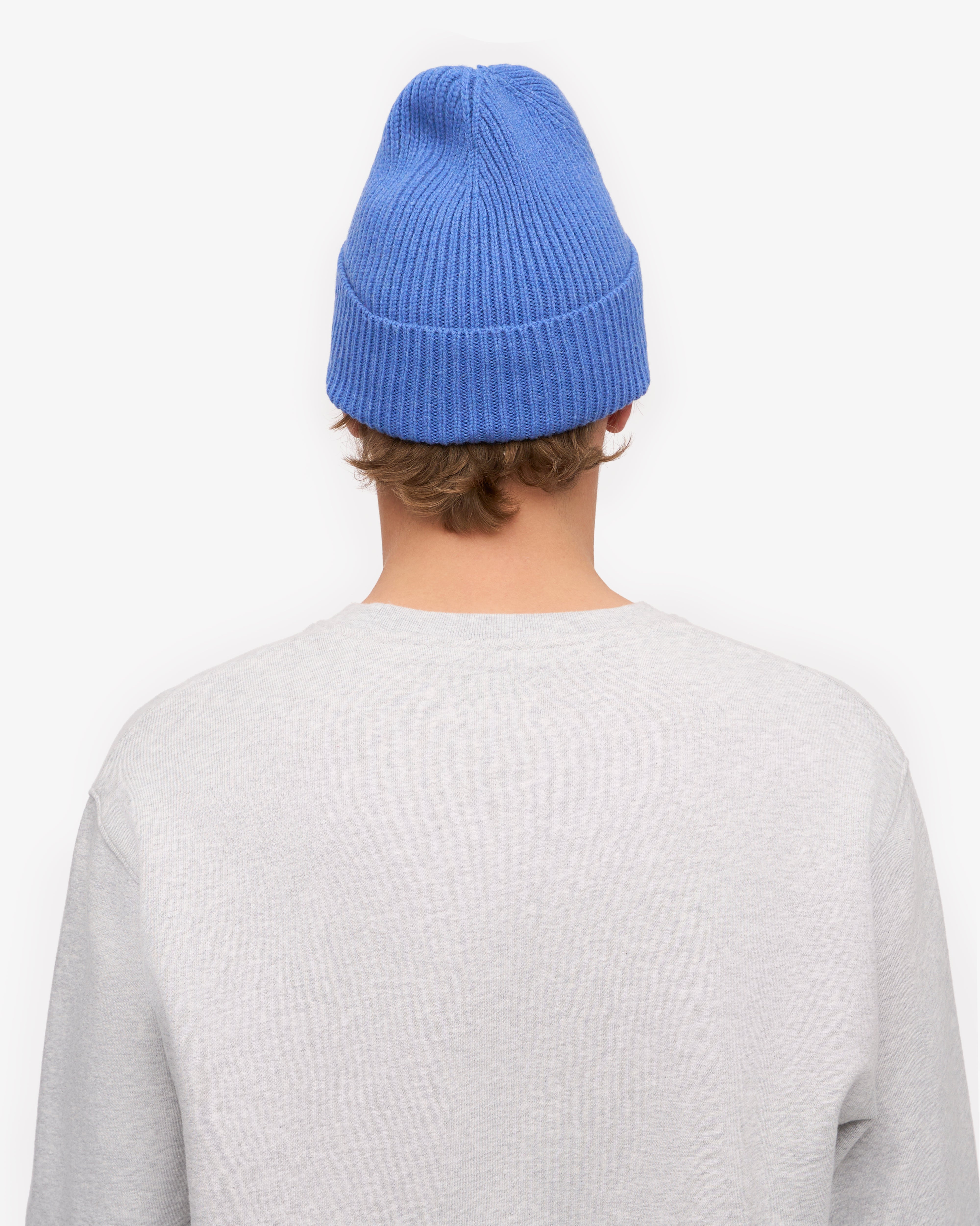 Merino Wool Beanie - Pacific Blue