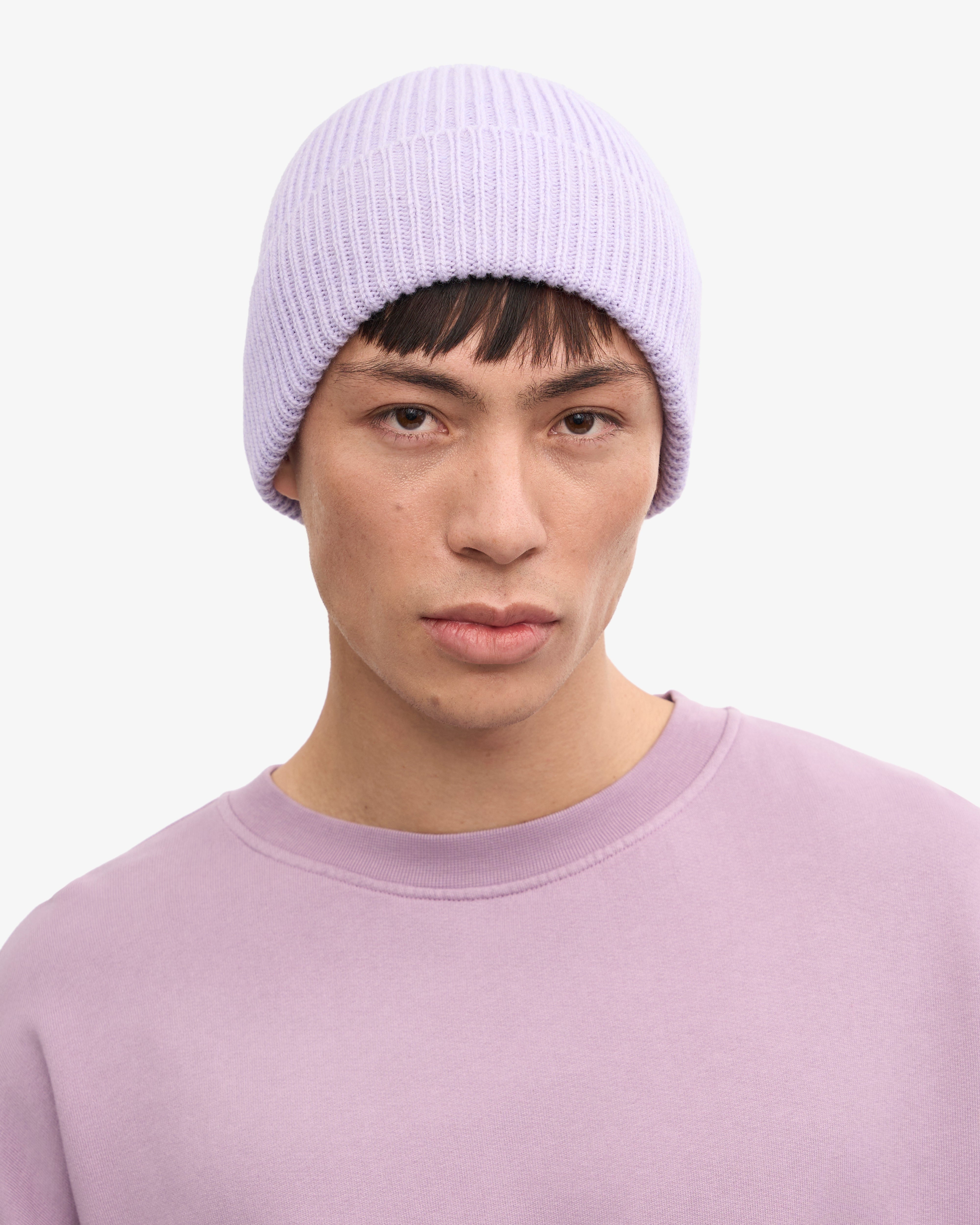 Merino Wool Beanie - Steel Blue