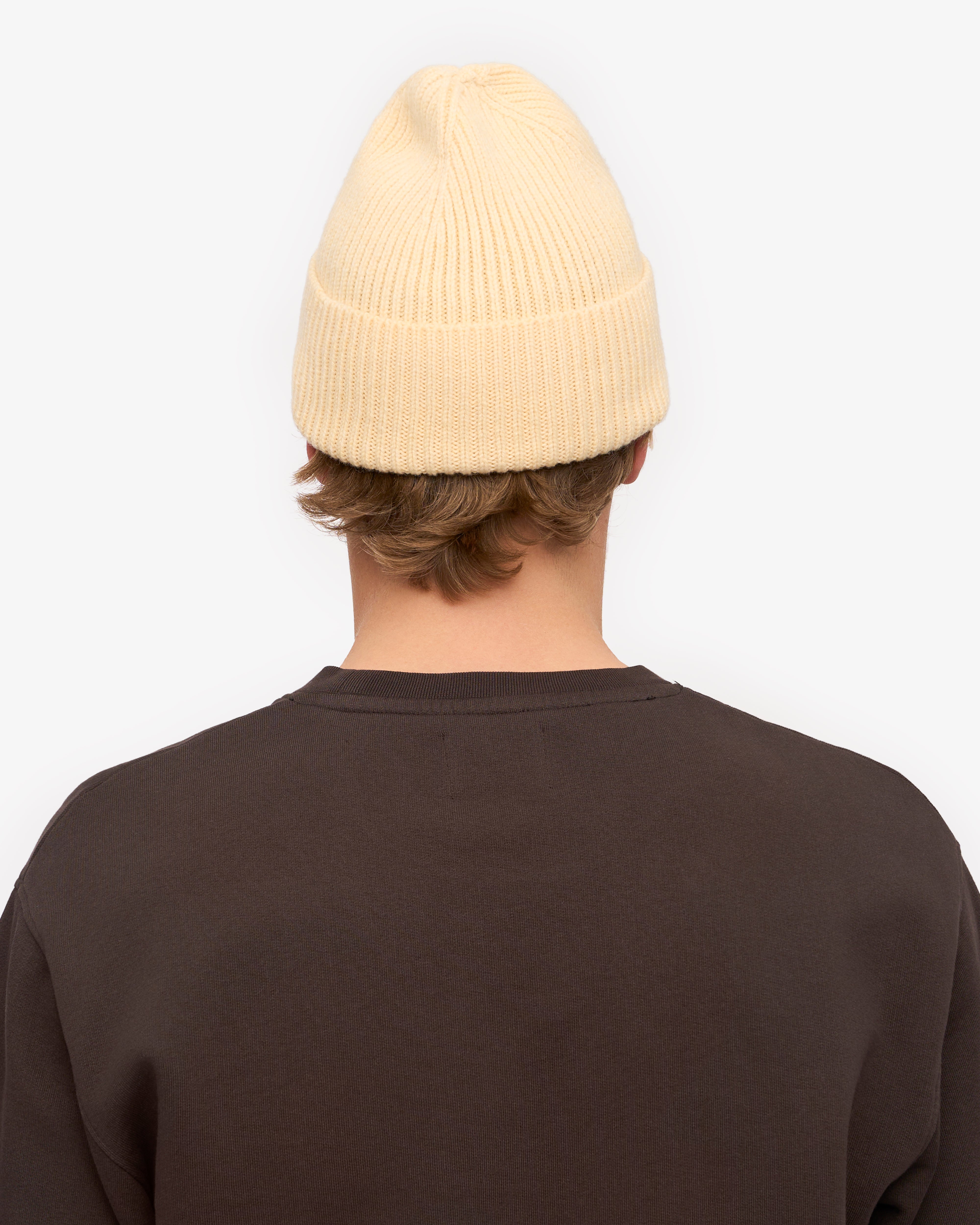 Merino Wool Beanie - Soft Yellow