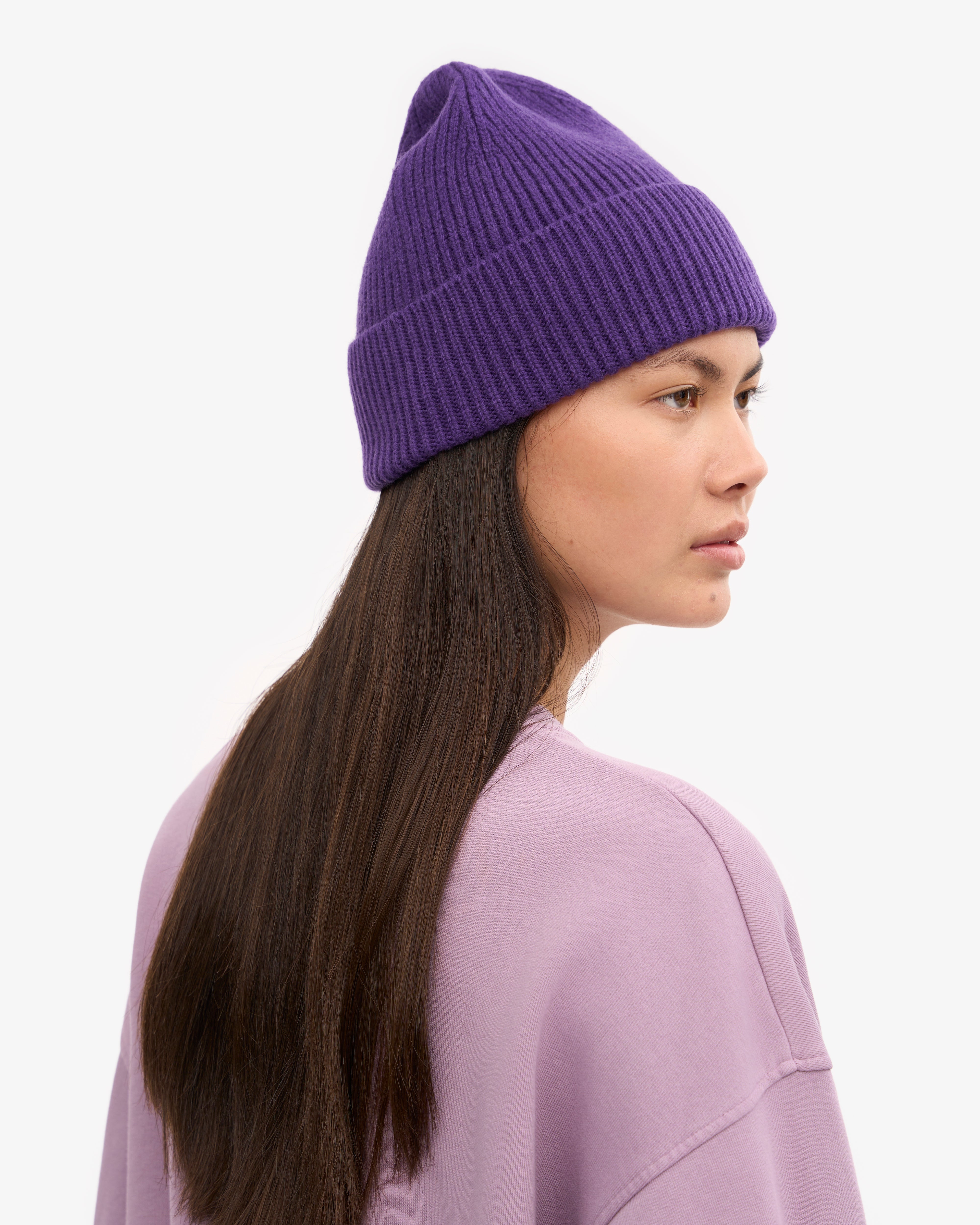 Merino Wool Beanie - Ultra Violet