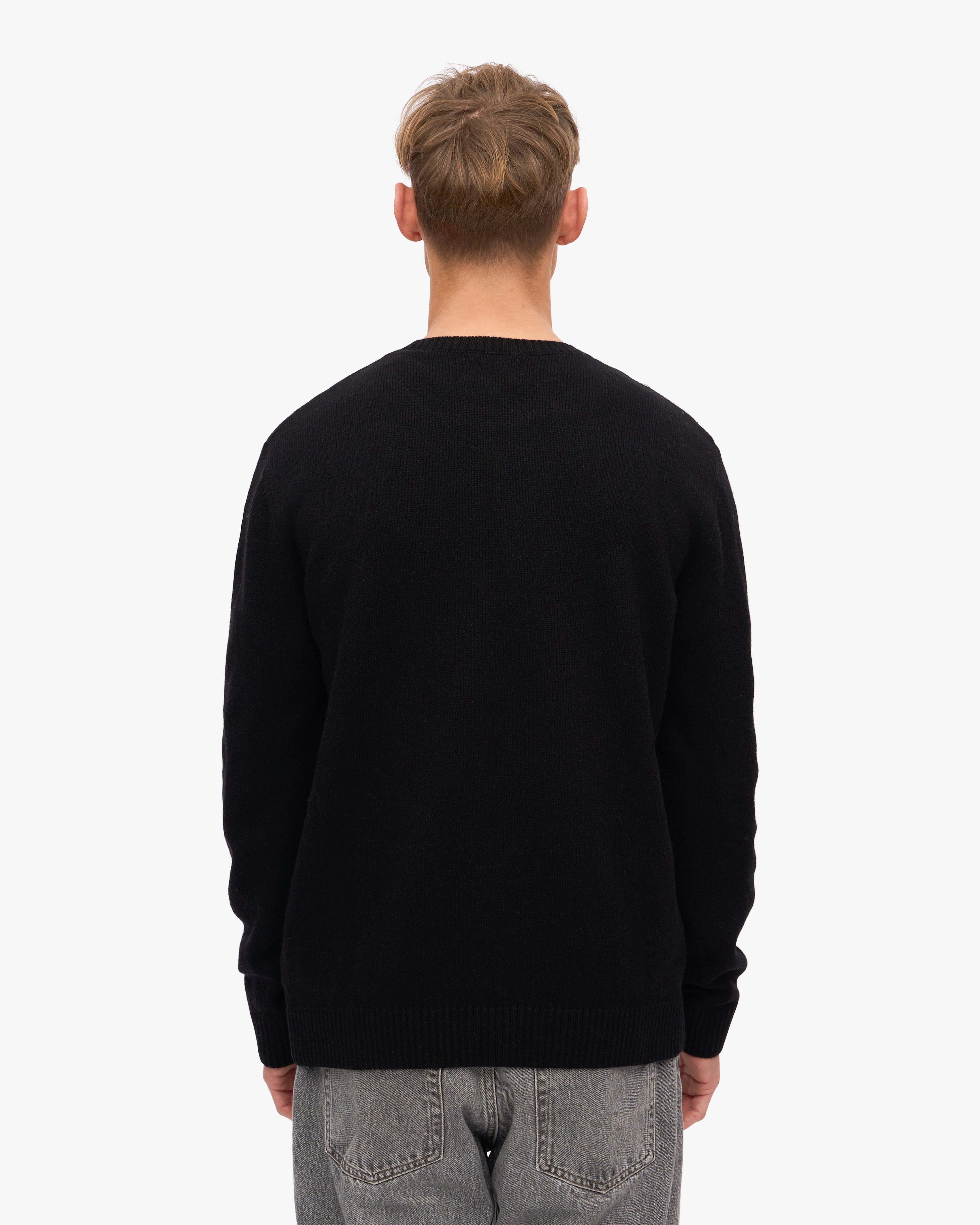 Classic Merino Wool Crew - Deep Black