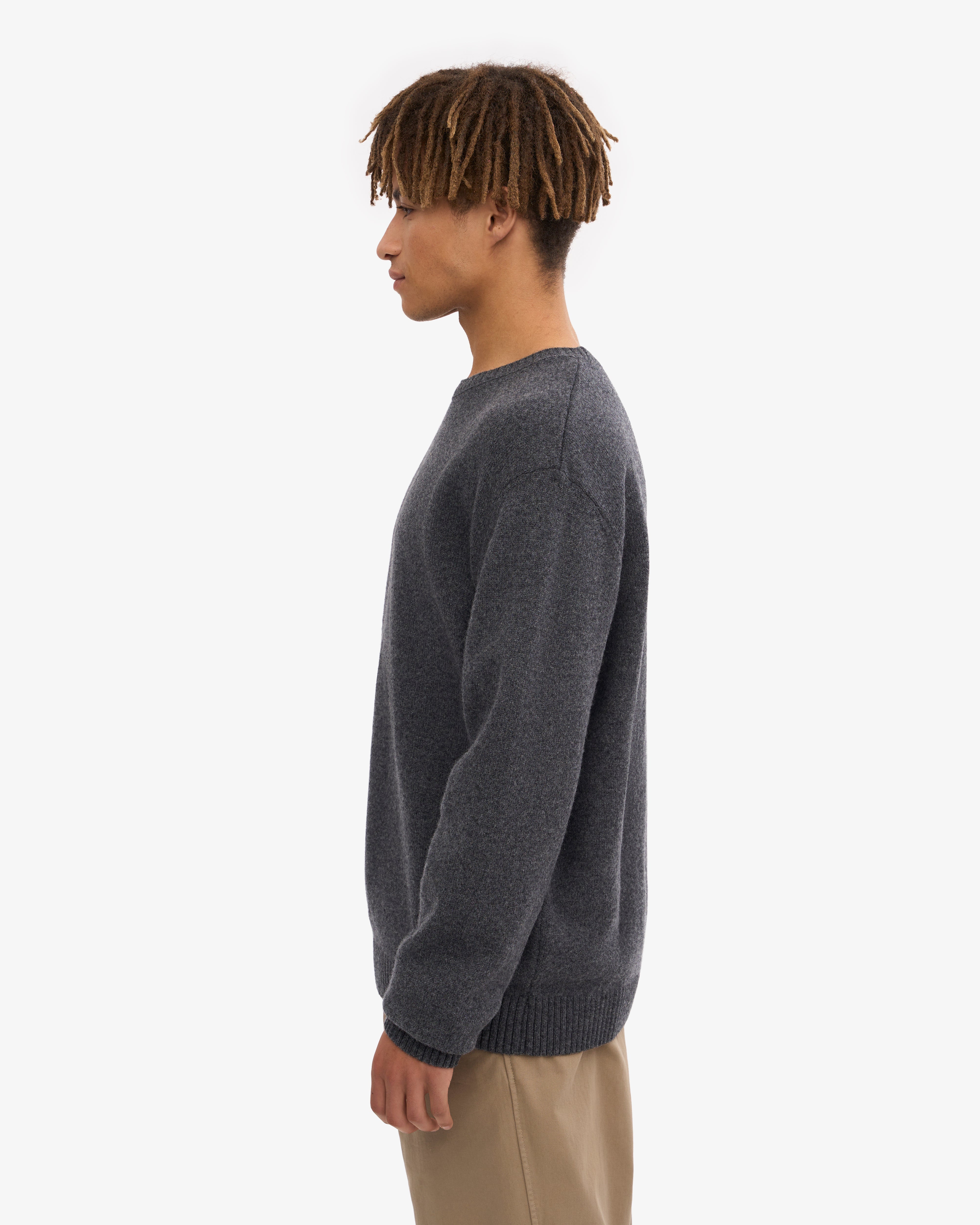 Classic Merino Wool Crew - Lava Grey