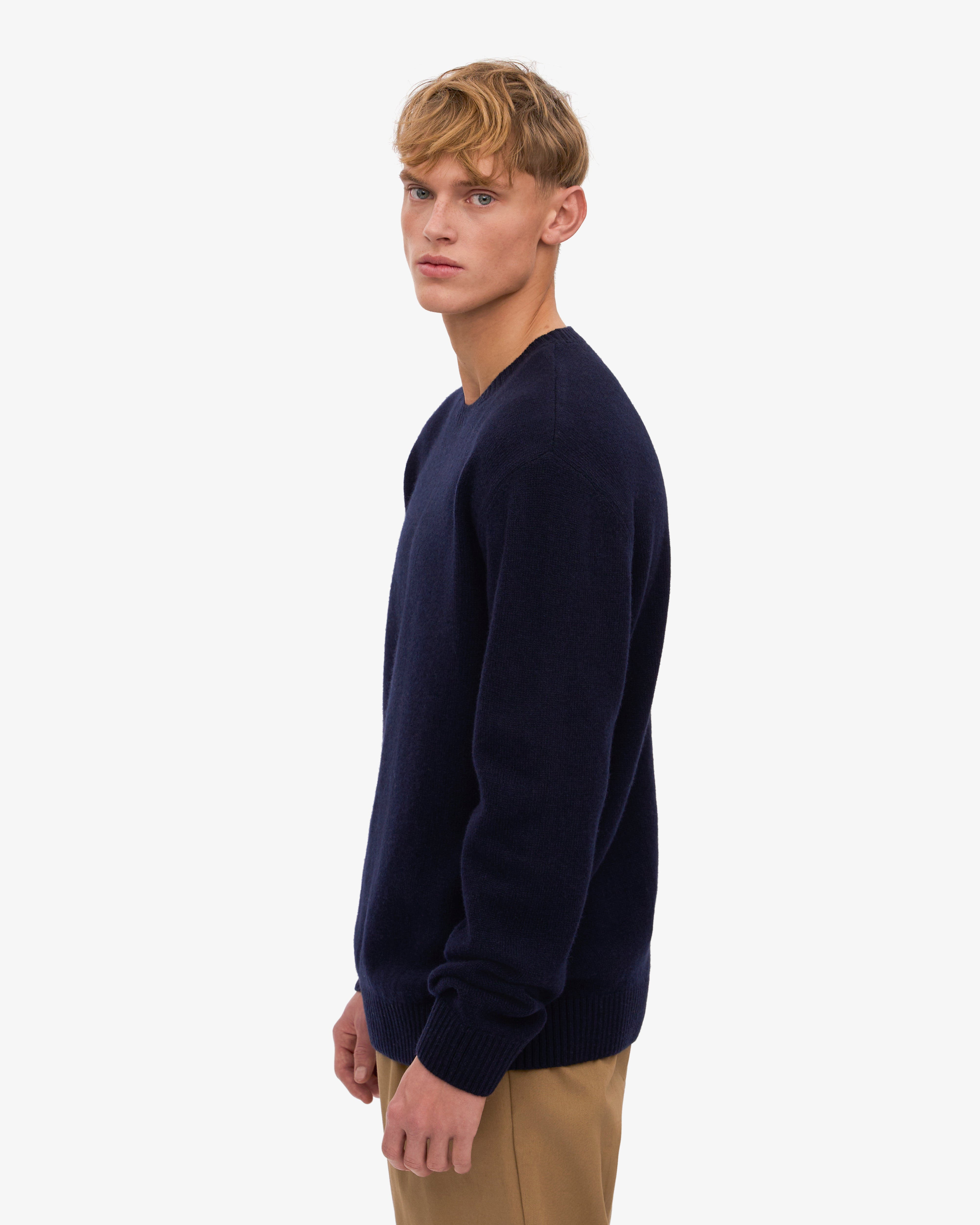 Classic Merino Wool Crew - Navy Blue
