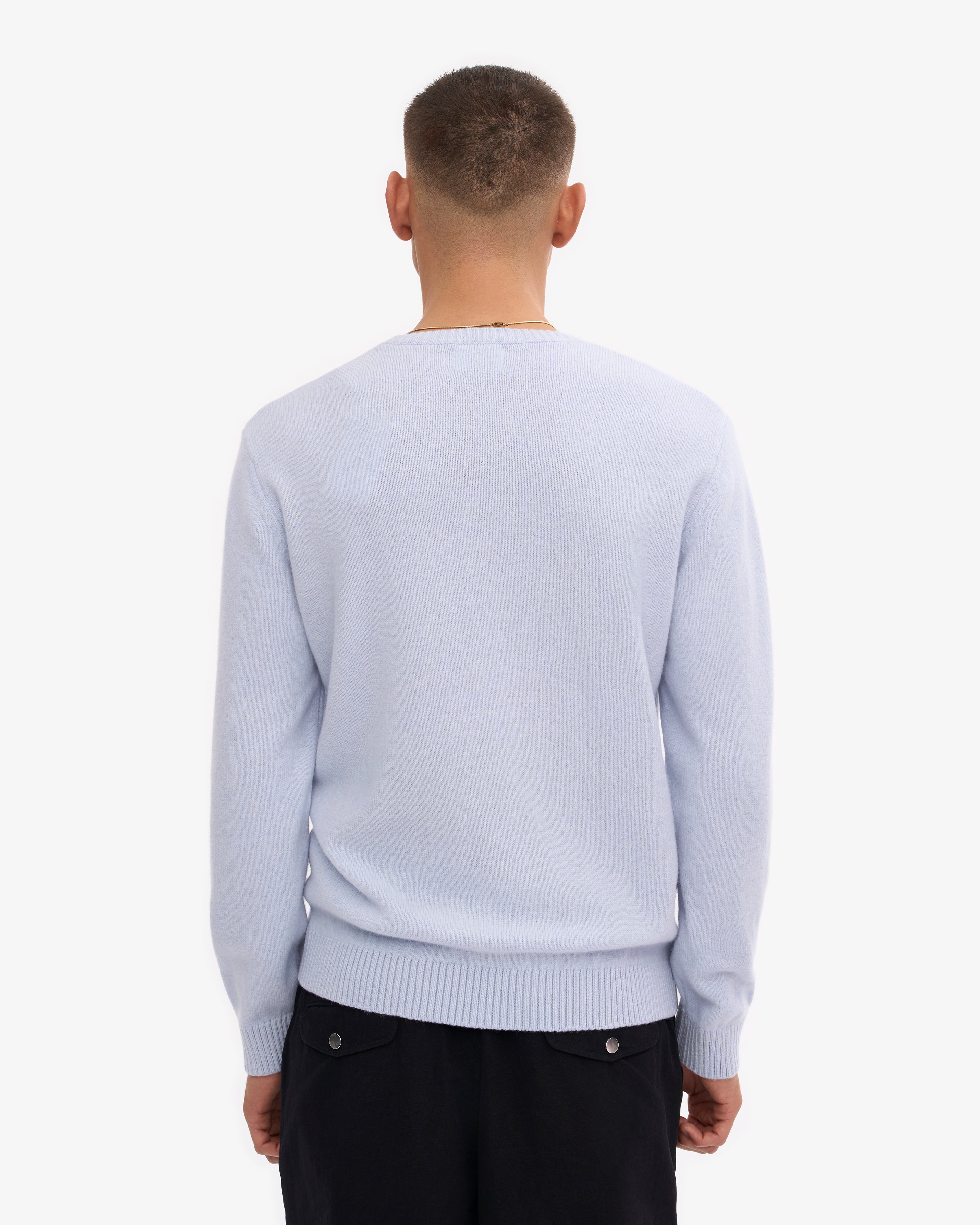 Classic Merino Wool Crew - Polar Blue