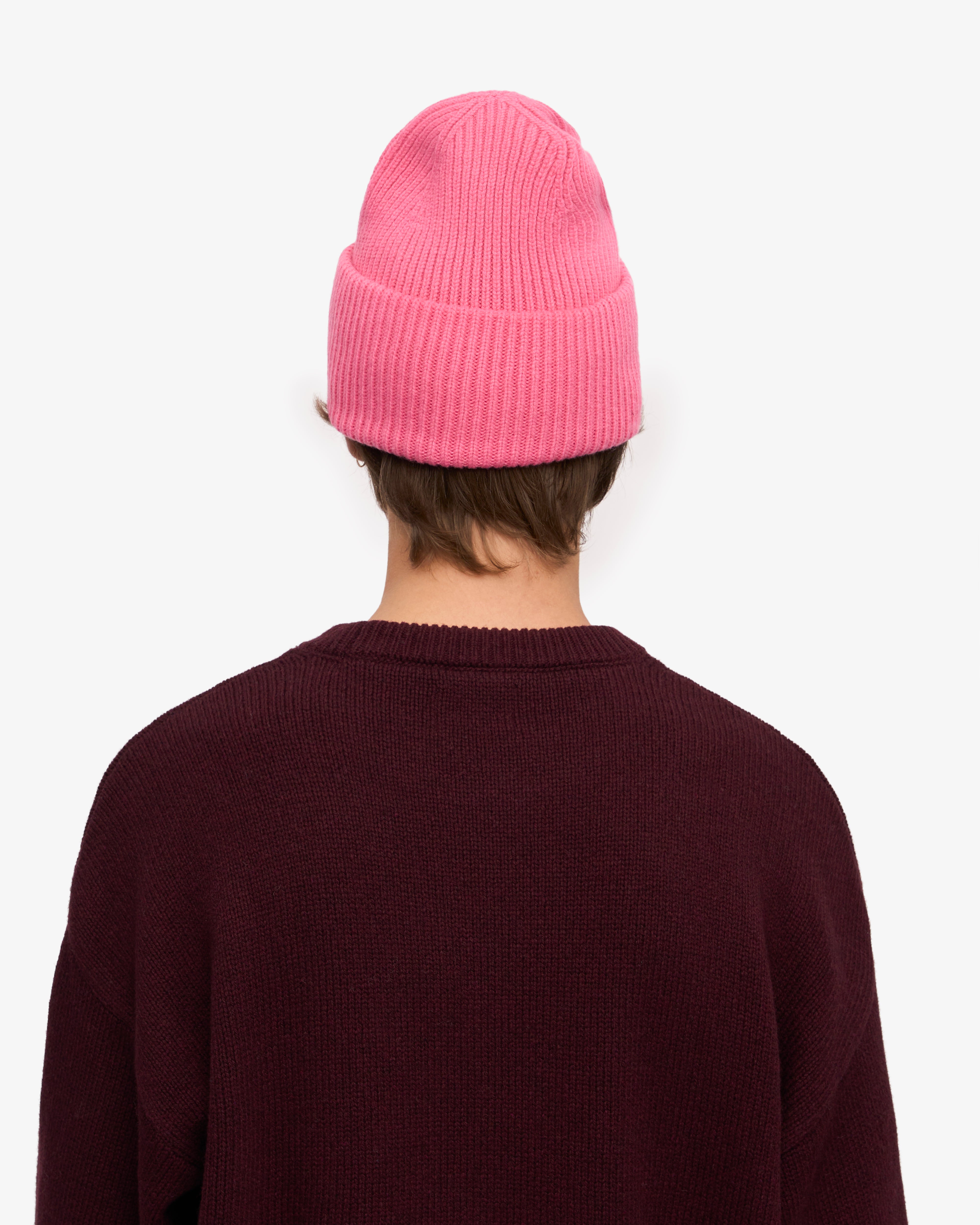 Merino Wool Hat - Bubblegum Pink