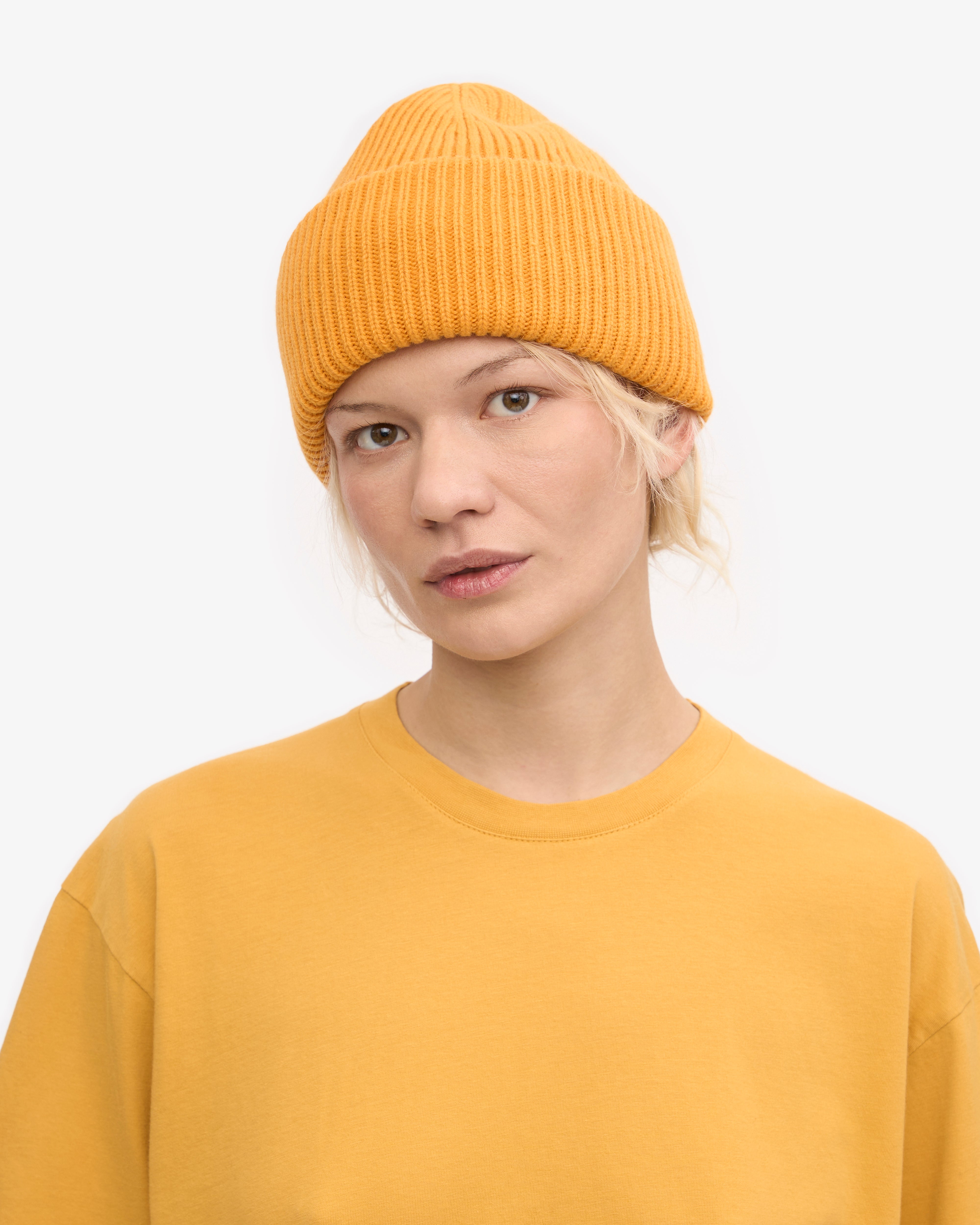 Merino Wool Hat - Burned Yellow