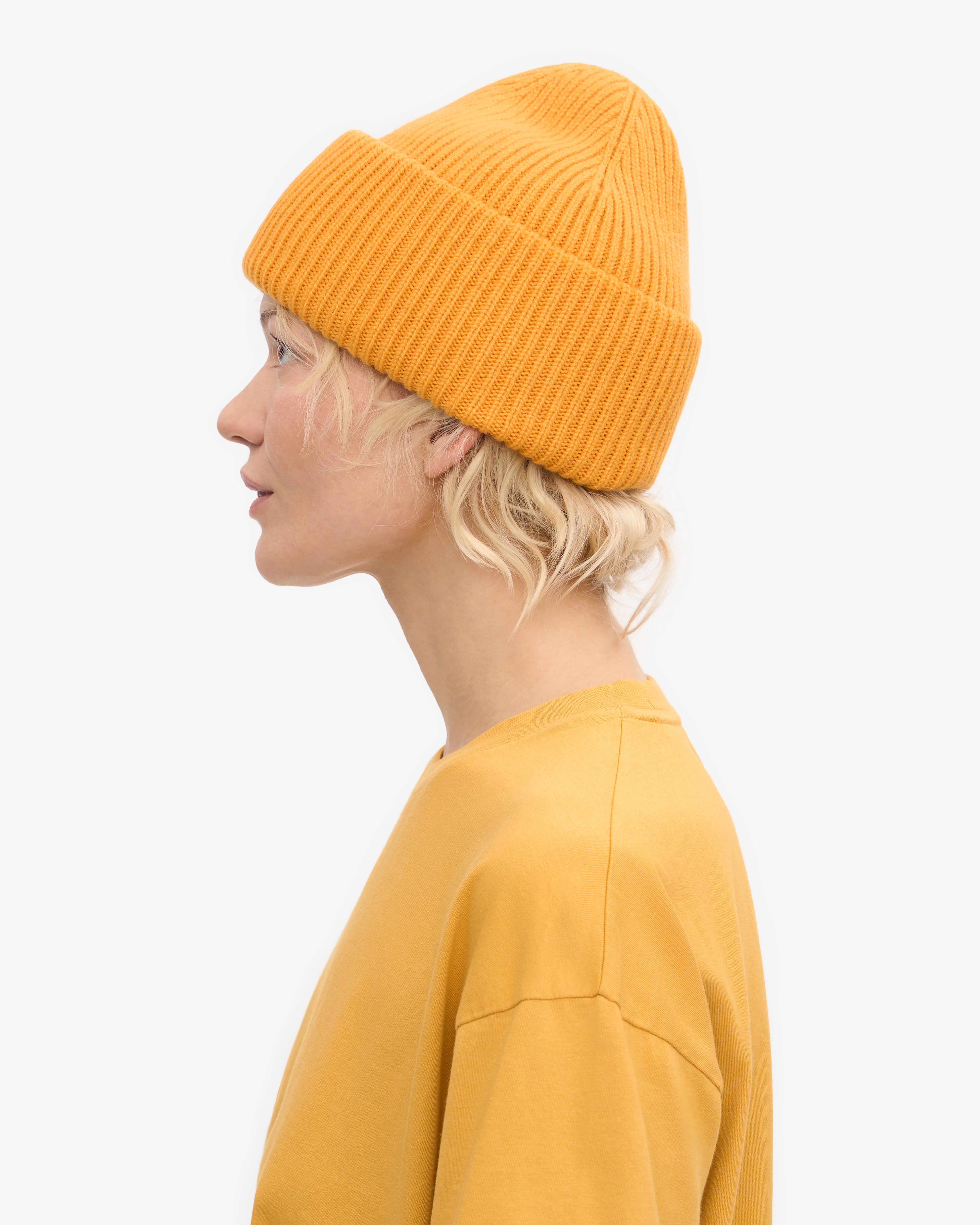 Merino Wool Hat - Burned Yellow