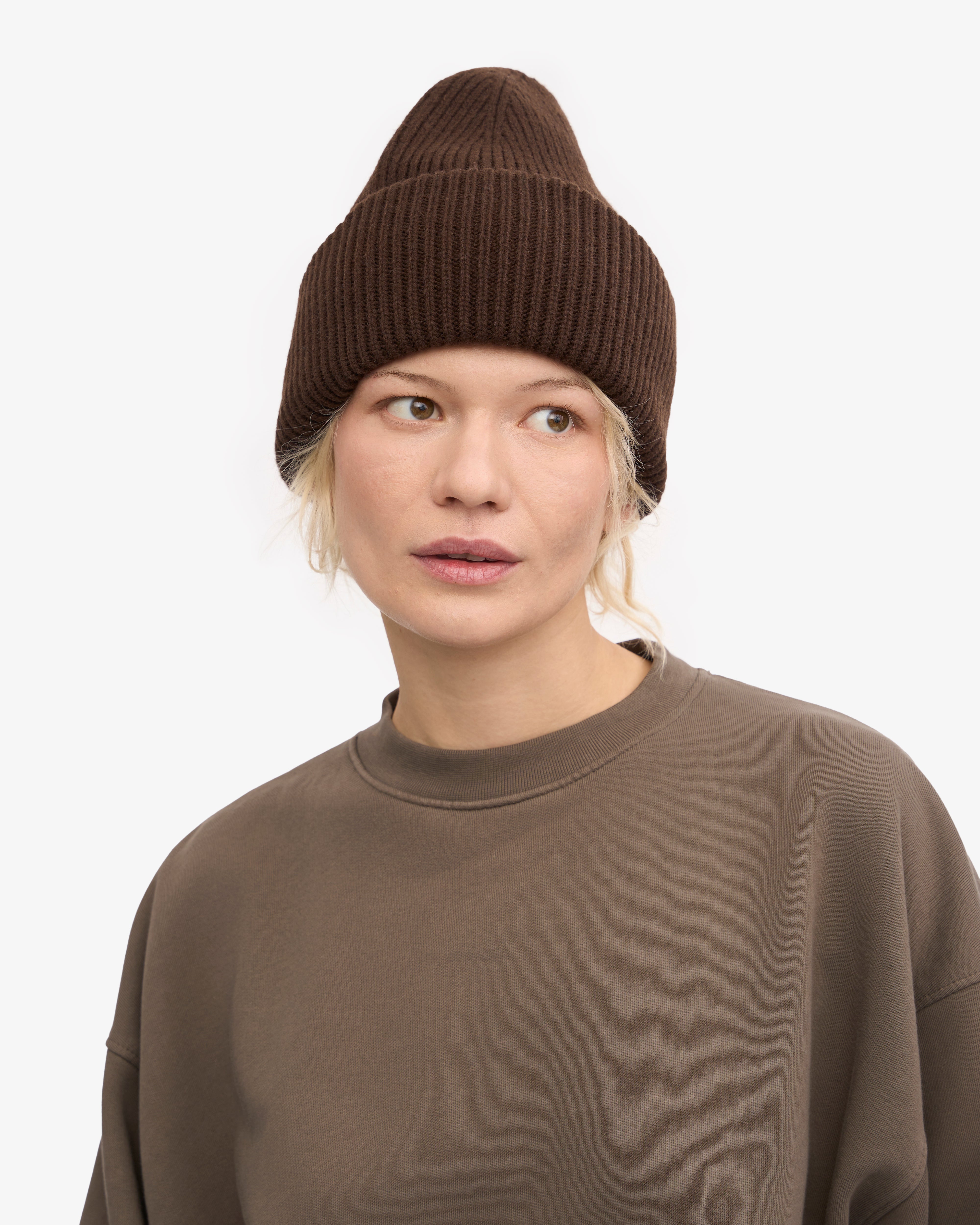 Merino Wool Hat - Coffee Brown