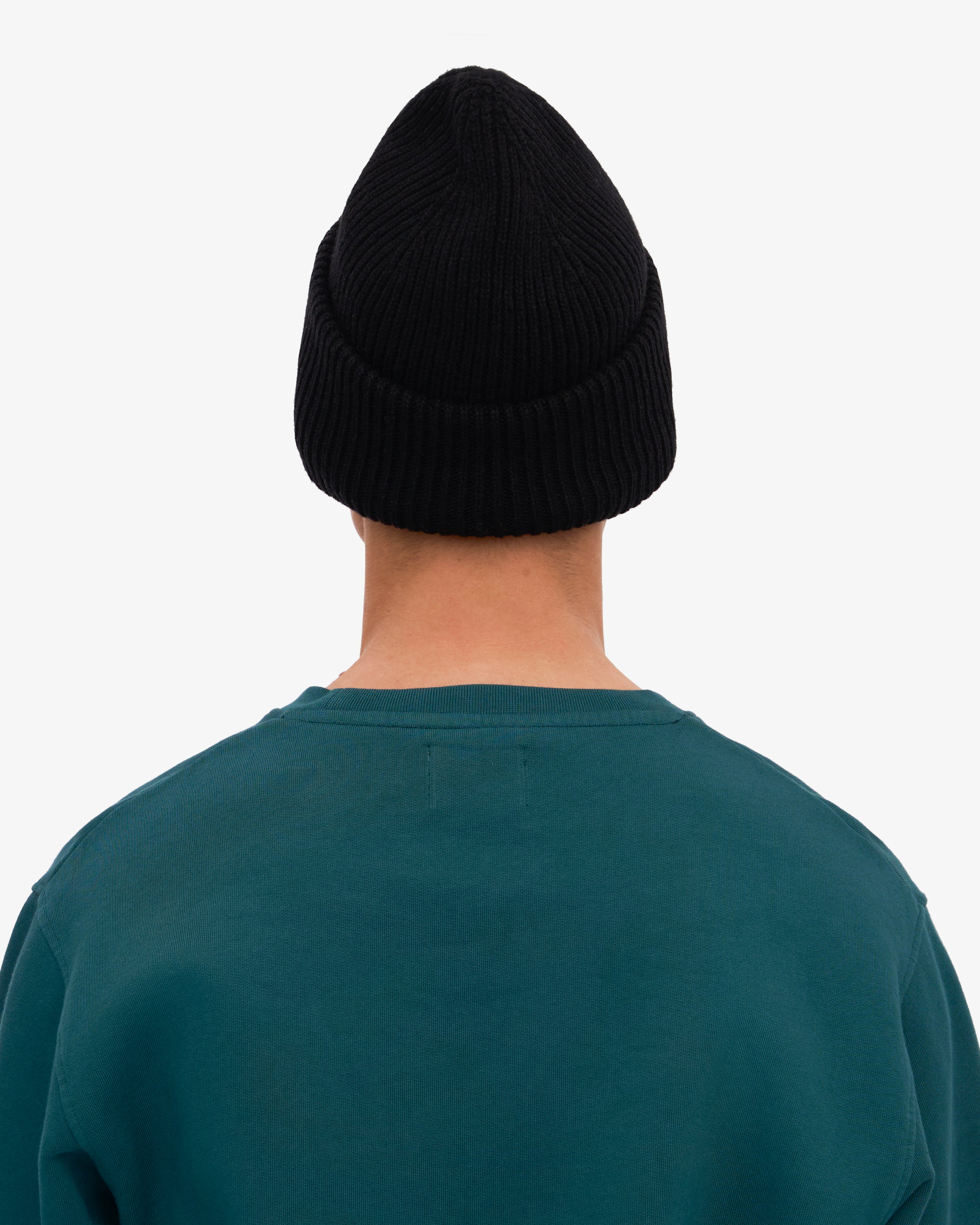 Merino Wool Hat - Deep Black