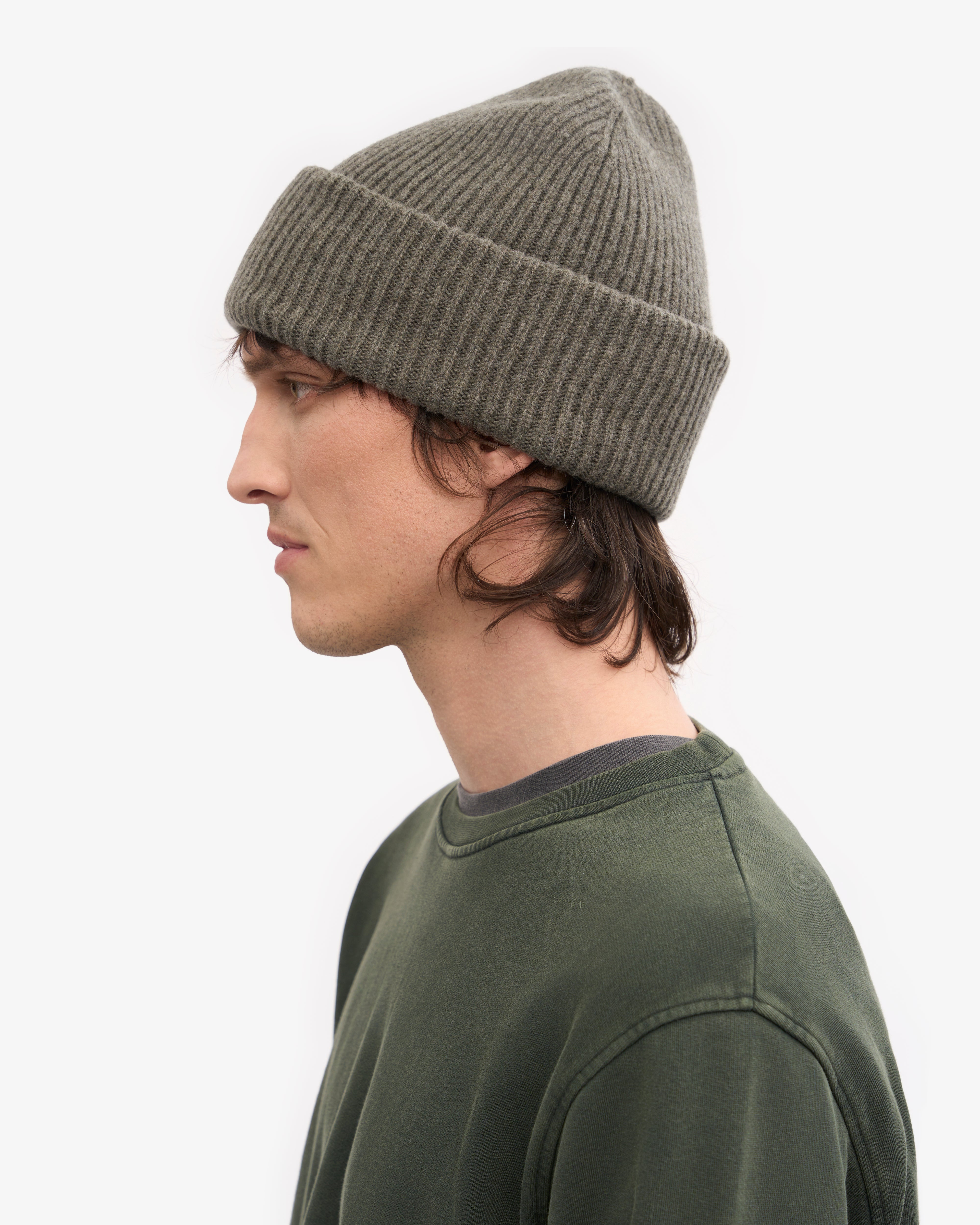 Merino Wool Hat - Dusty Olive