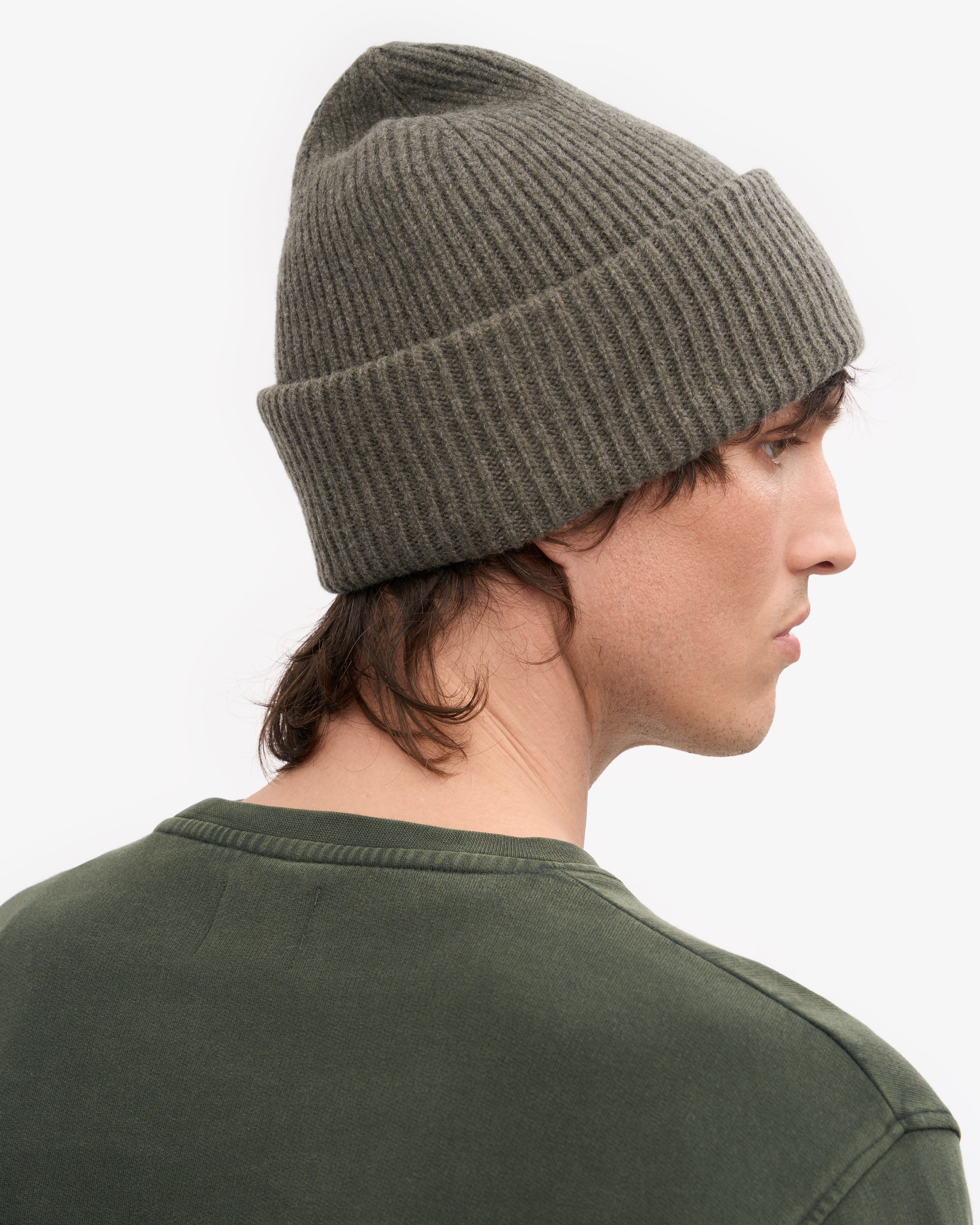Merino Wool Hat - Dusty Olive
