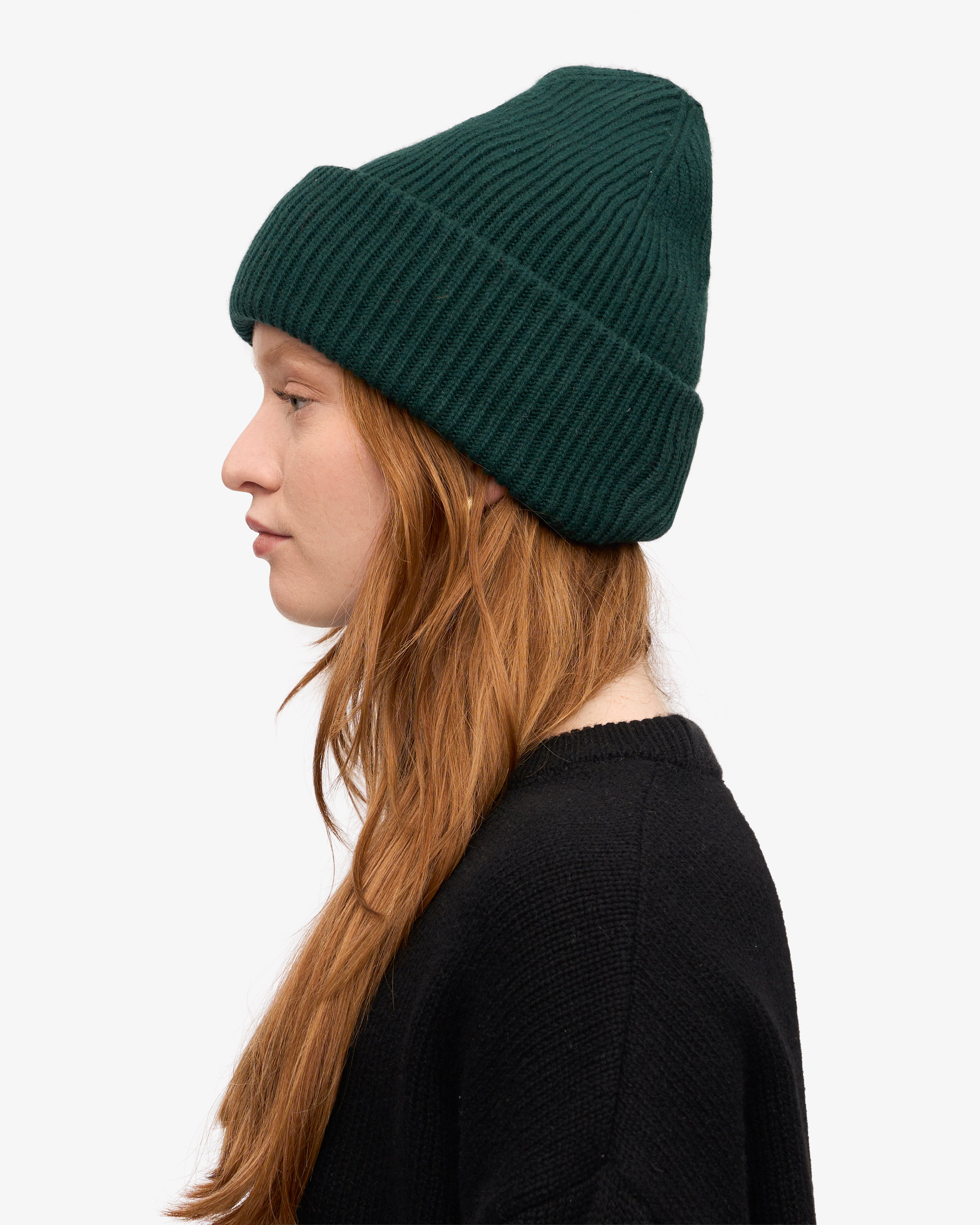 Merino Wool Hat - Emerald Green
