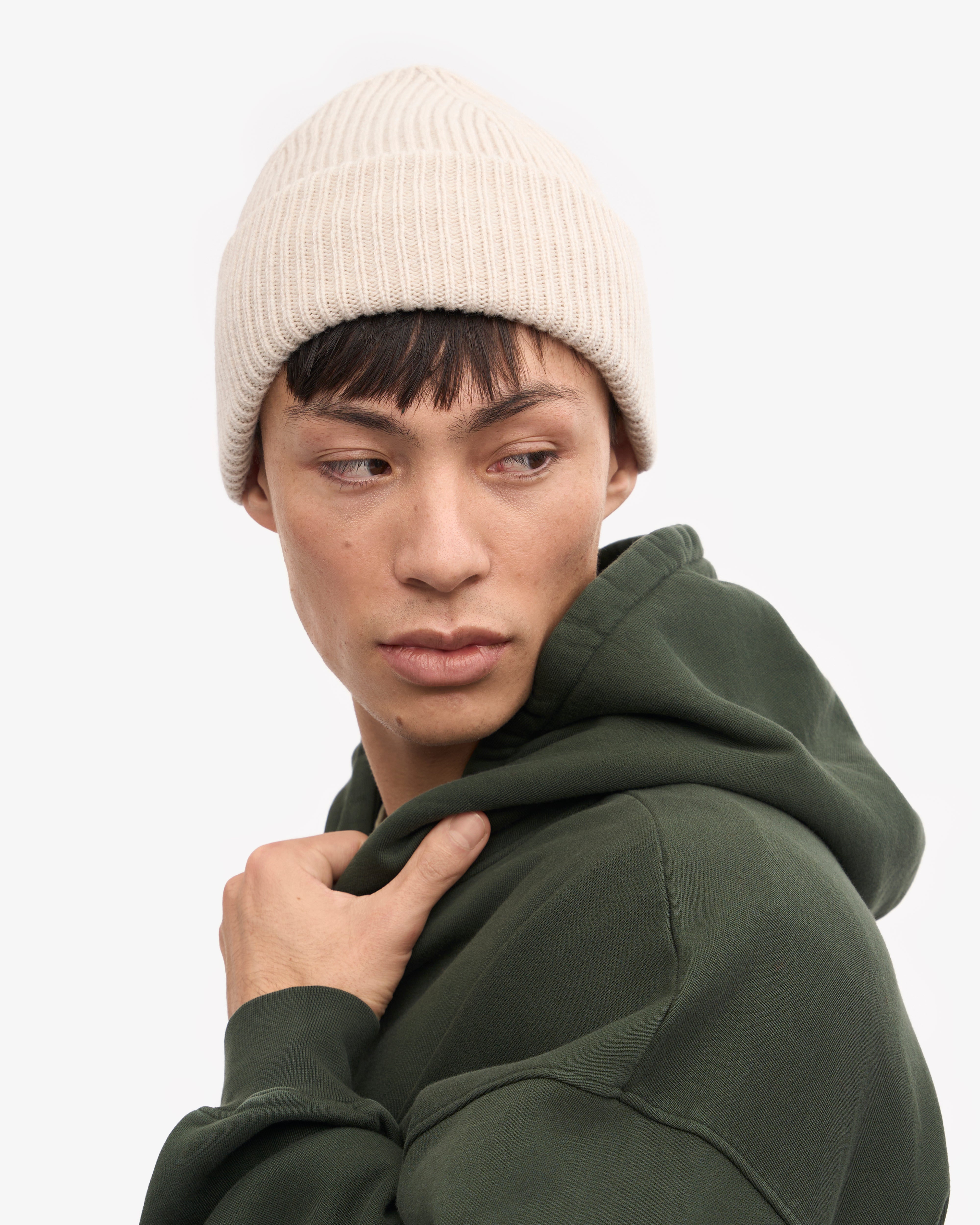 Merino Wool Hat - Ivory White
