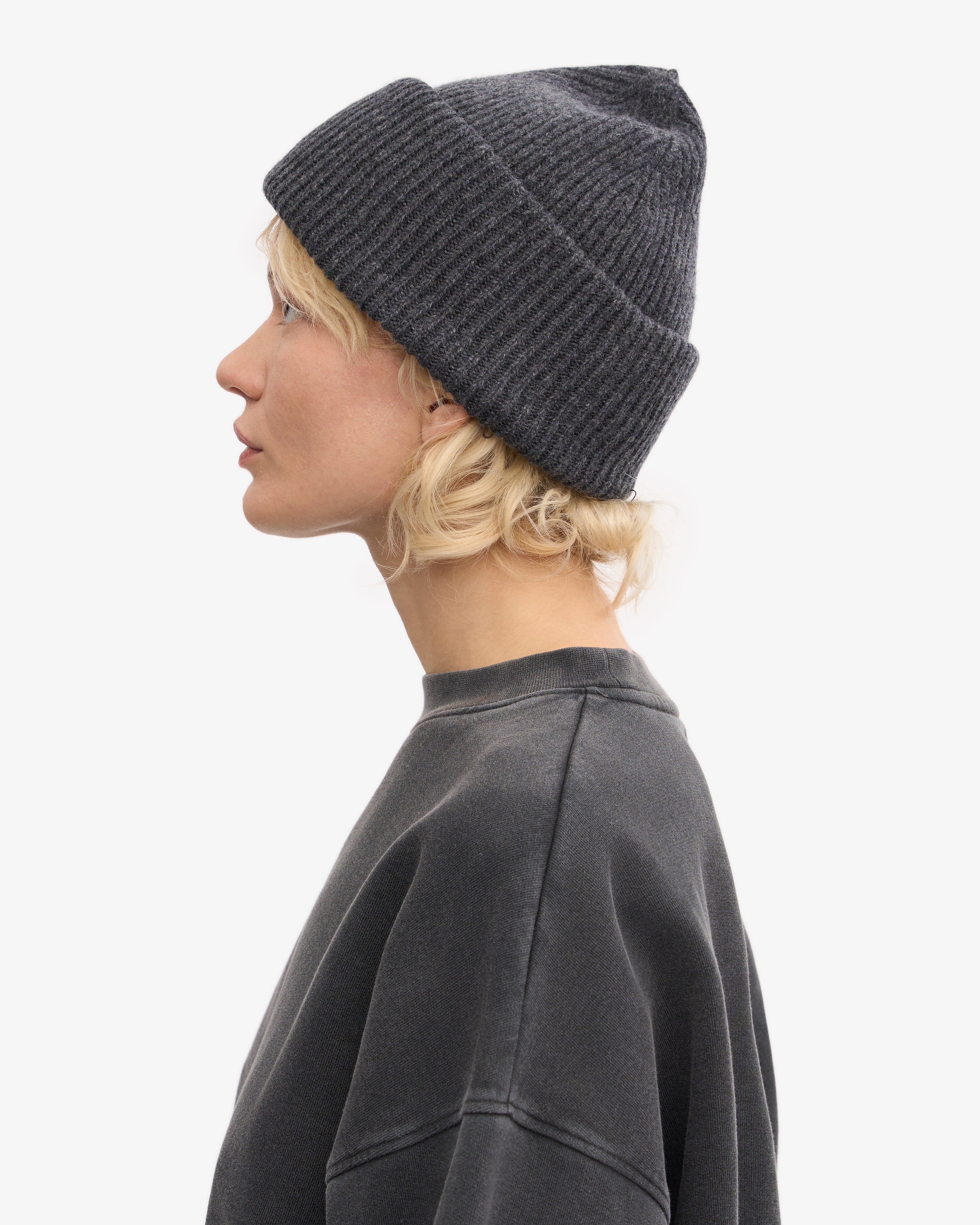 Merino Wool Hat - Lava Grey