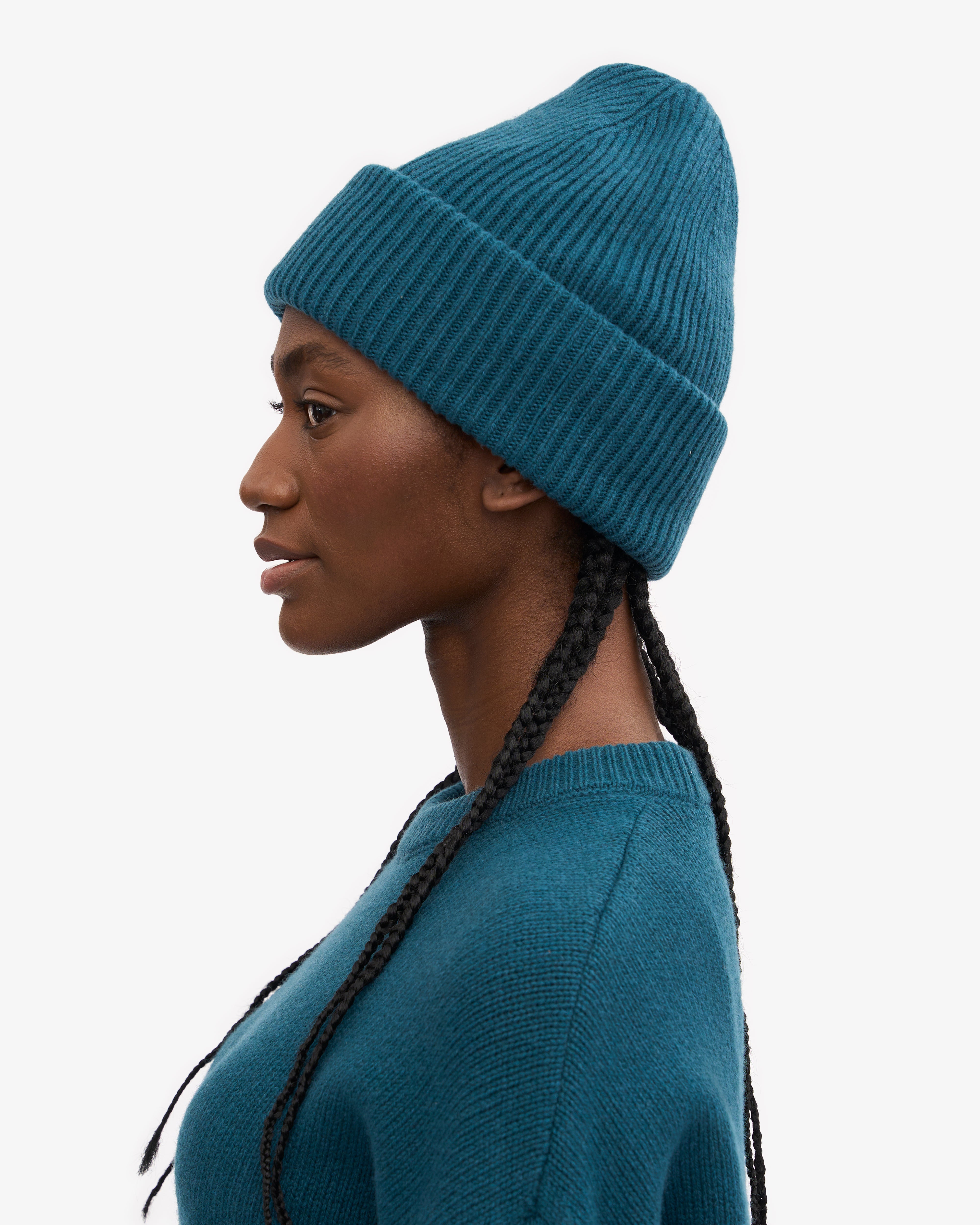 Merino Wool Hat - Ocean Green