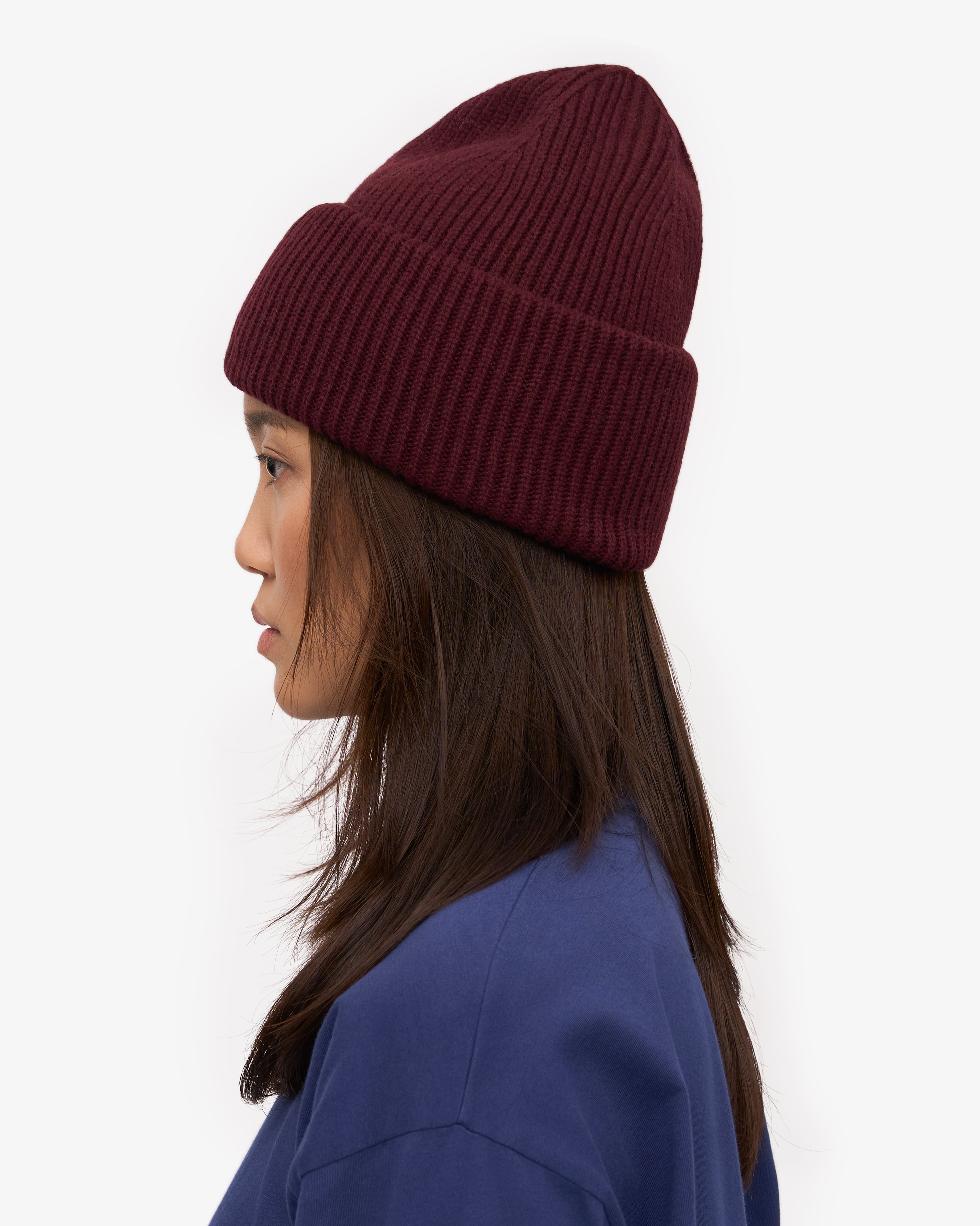 Merino Wool Hat - Oxblood Red