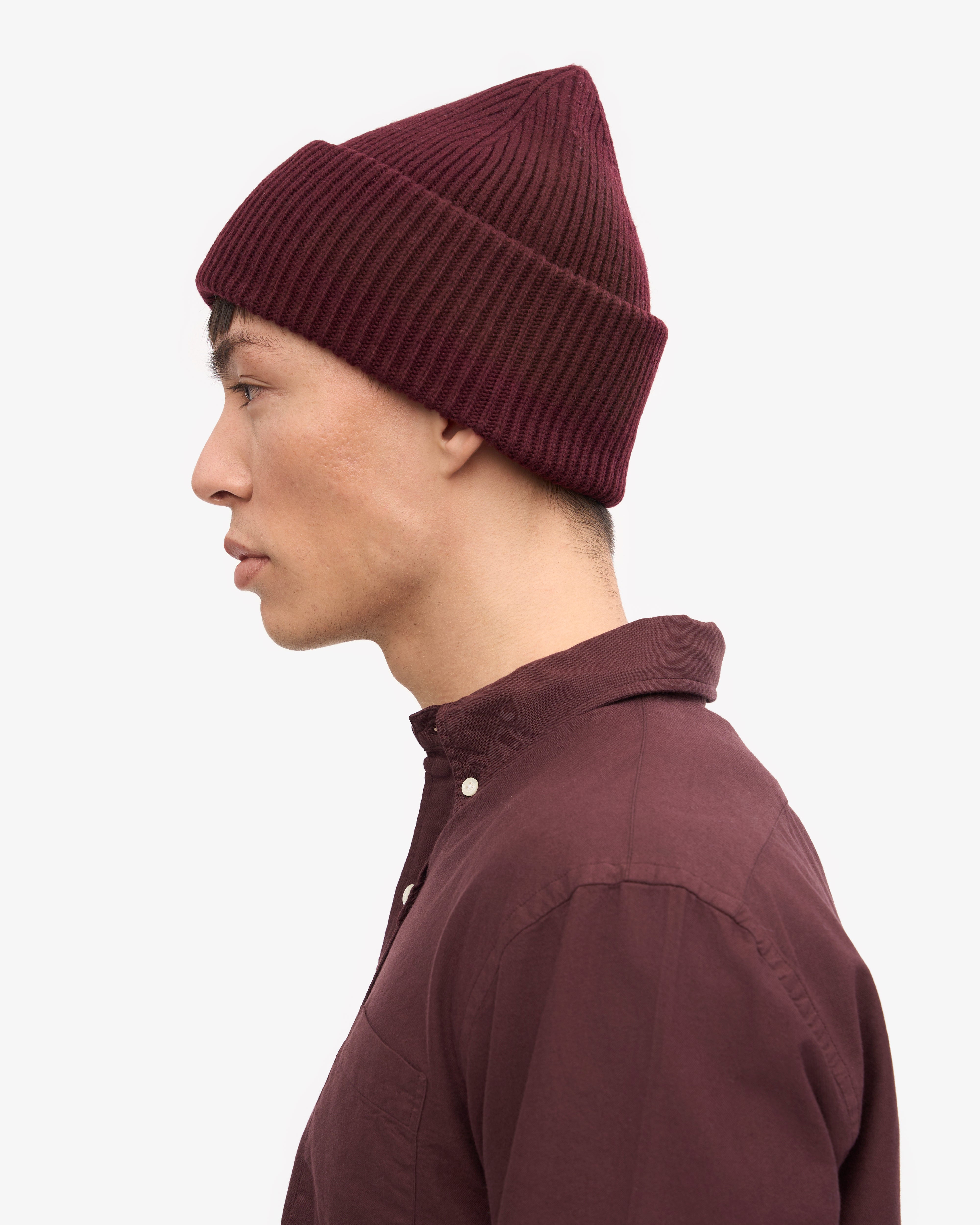 Merino Wool Hat - Oxblood Red