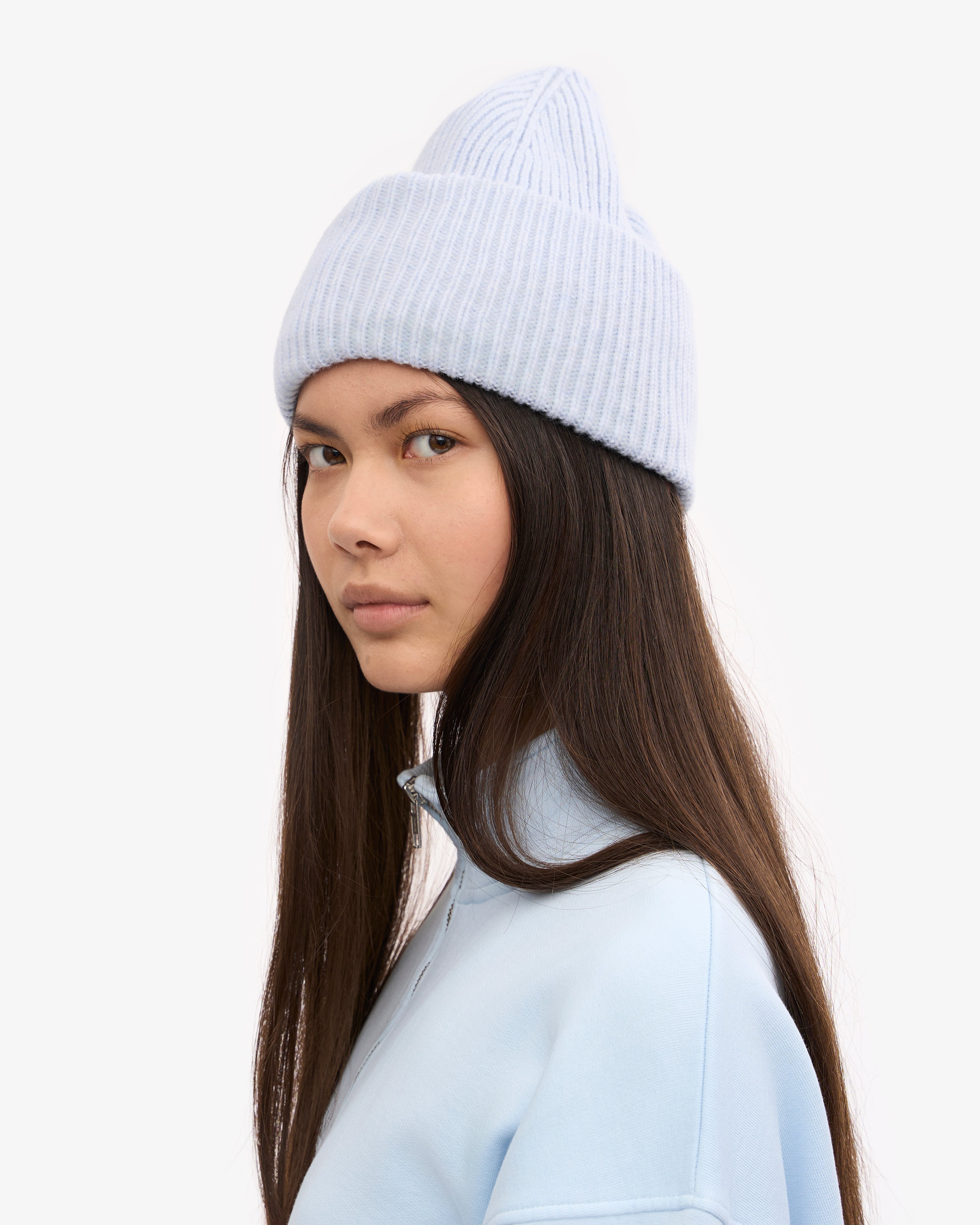 Merino Wool Hat - Polar Blue