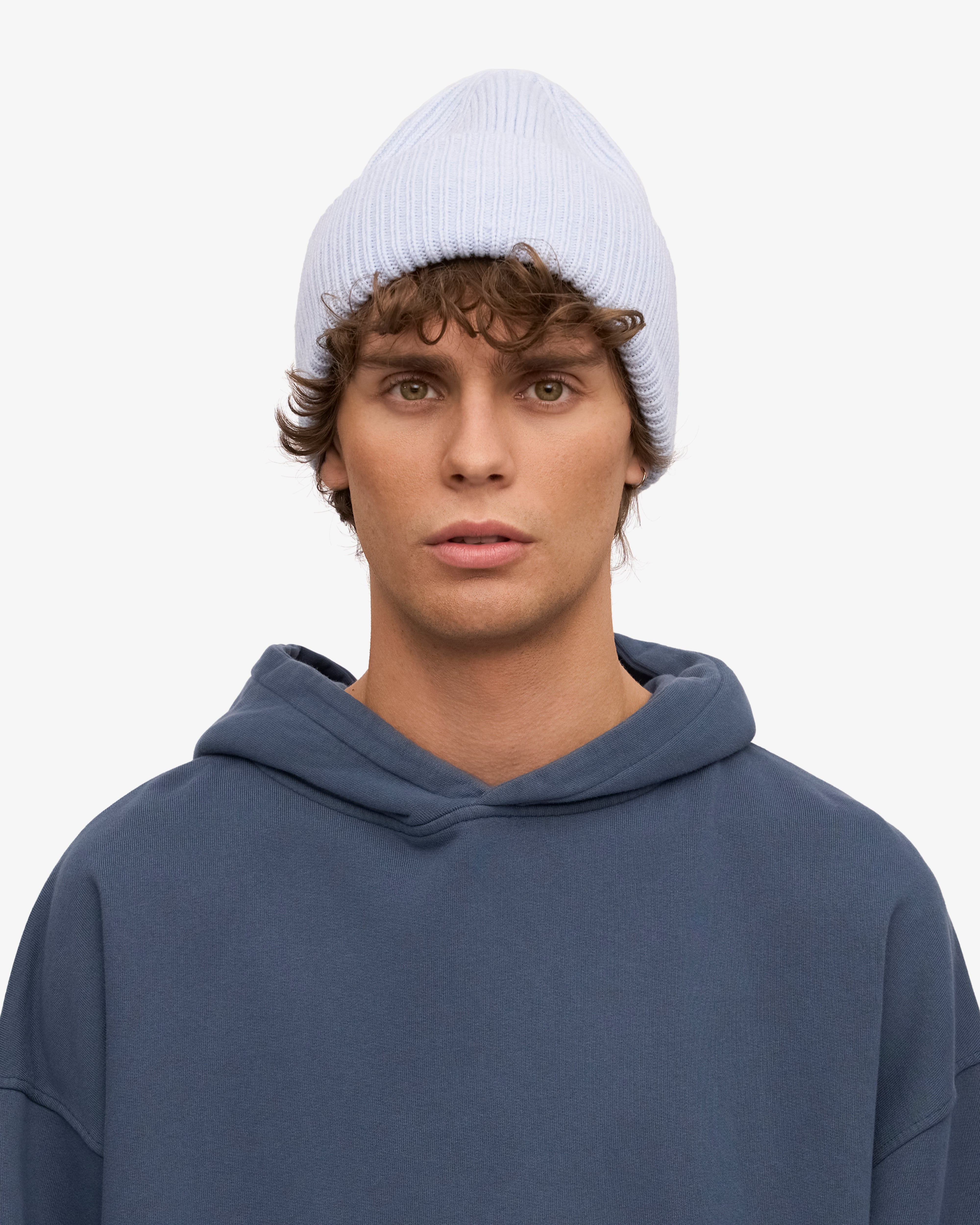 Merino Wool Hat - Polar Blue
