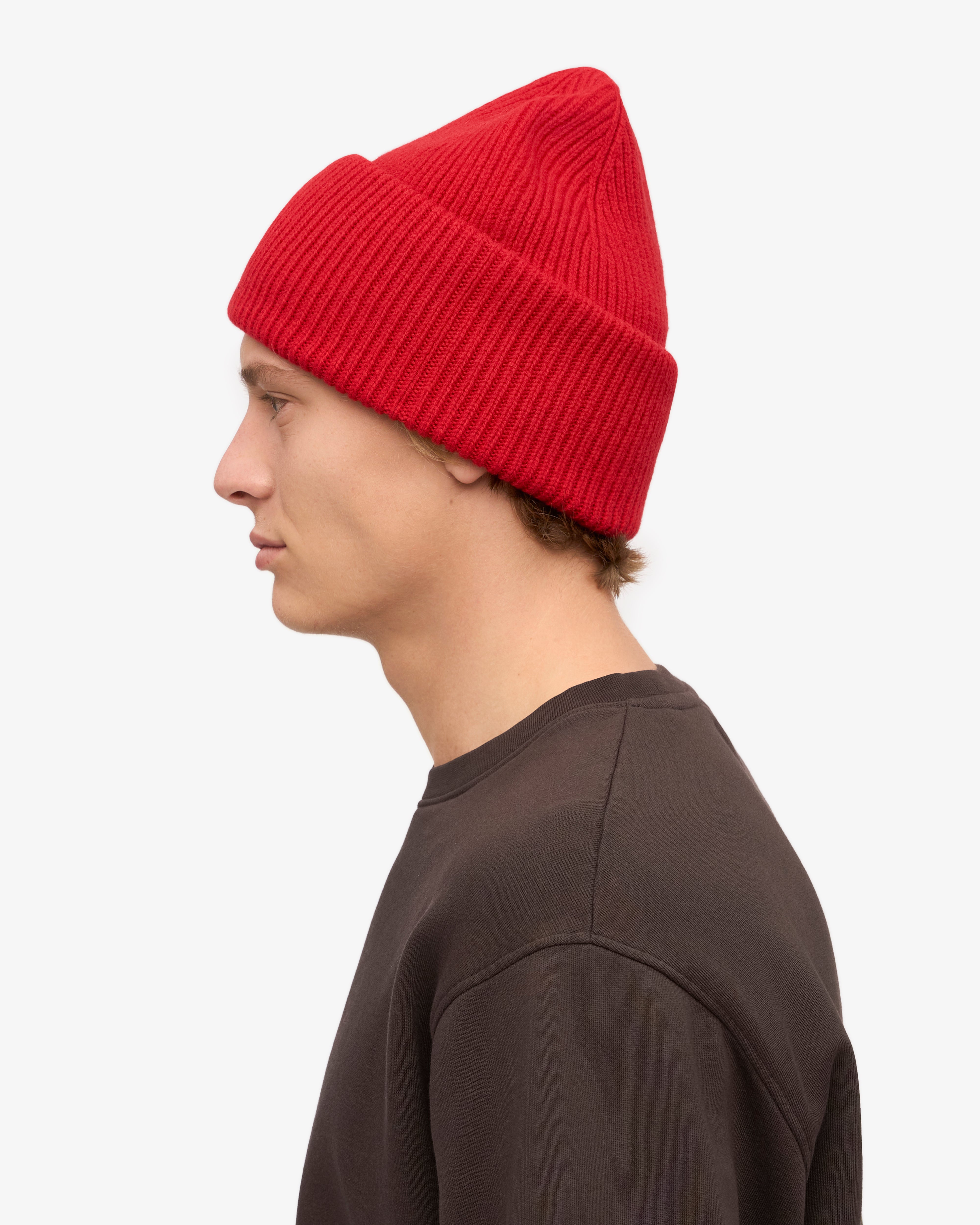 Merino Wool Hat - Scarlet Red