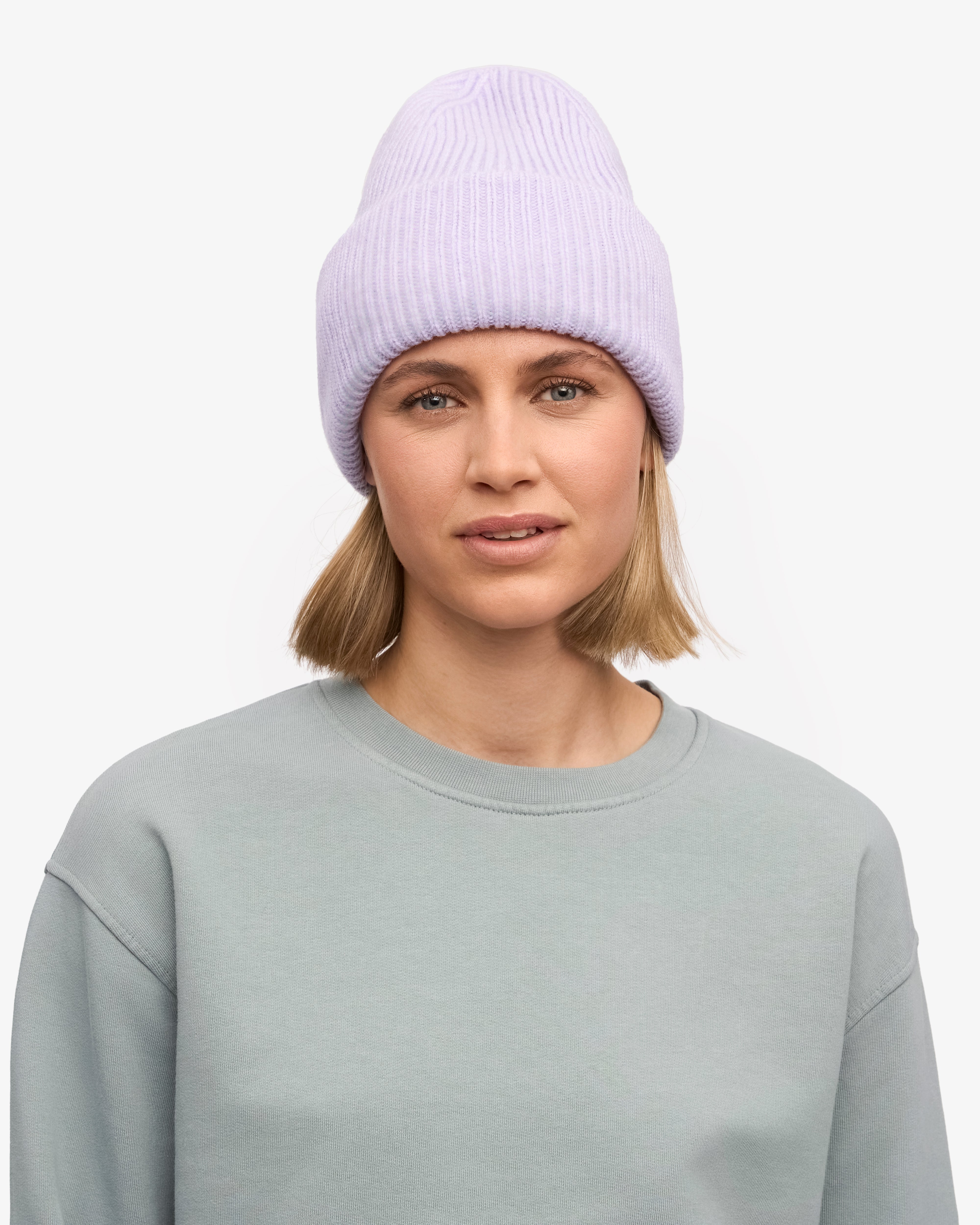 Merino Wool Hat - Soft Lavender