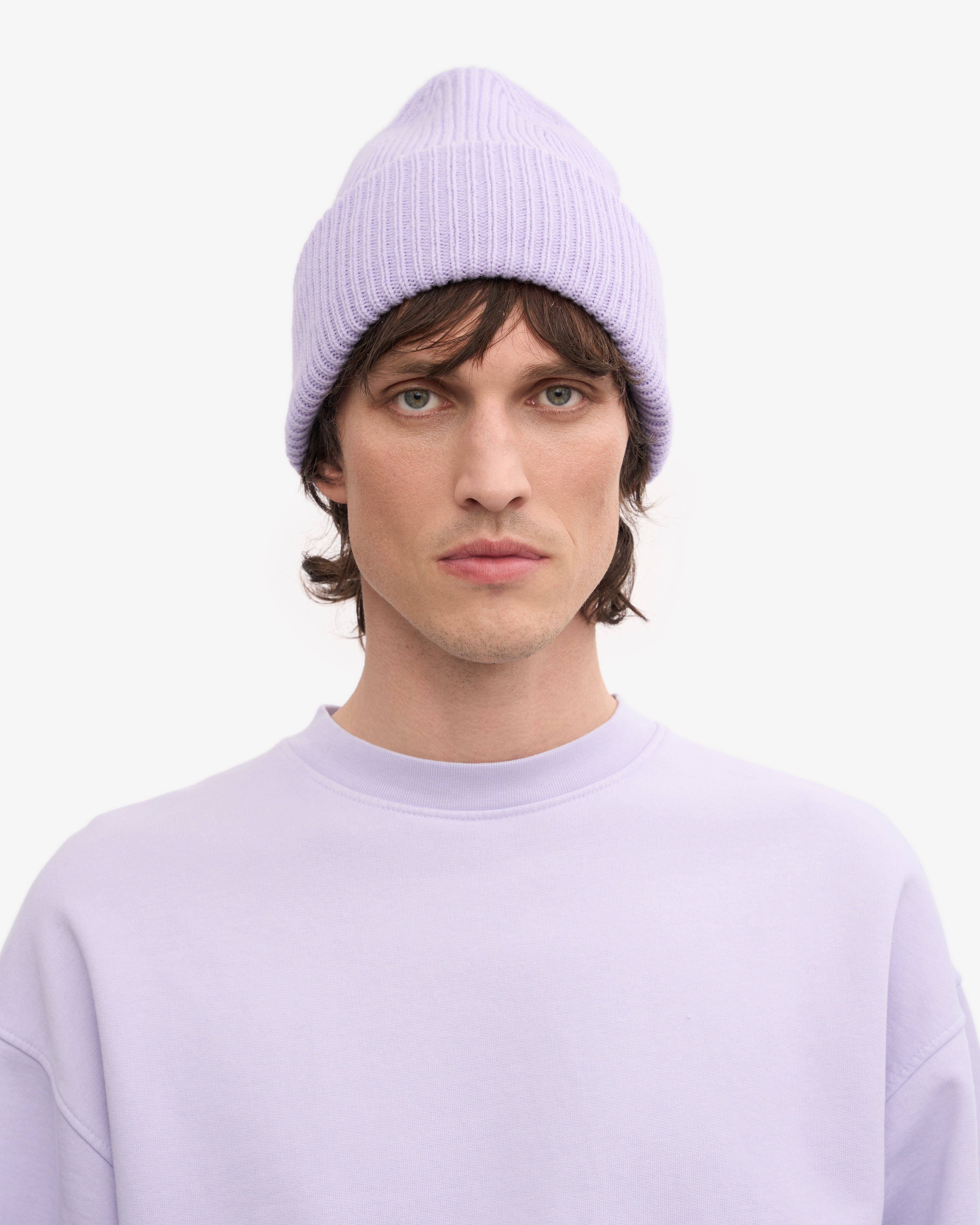 Merino Wool Hat - Soft Lavender