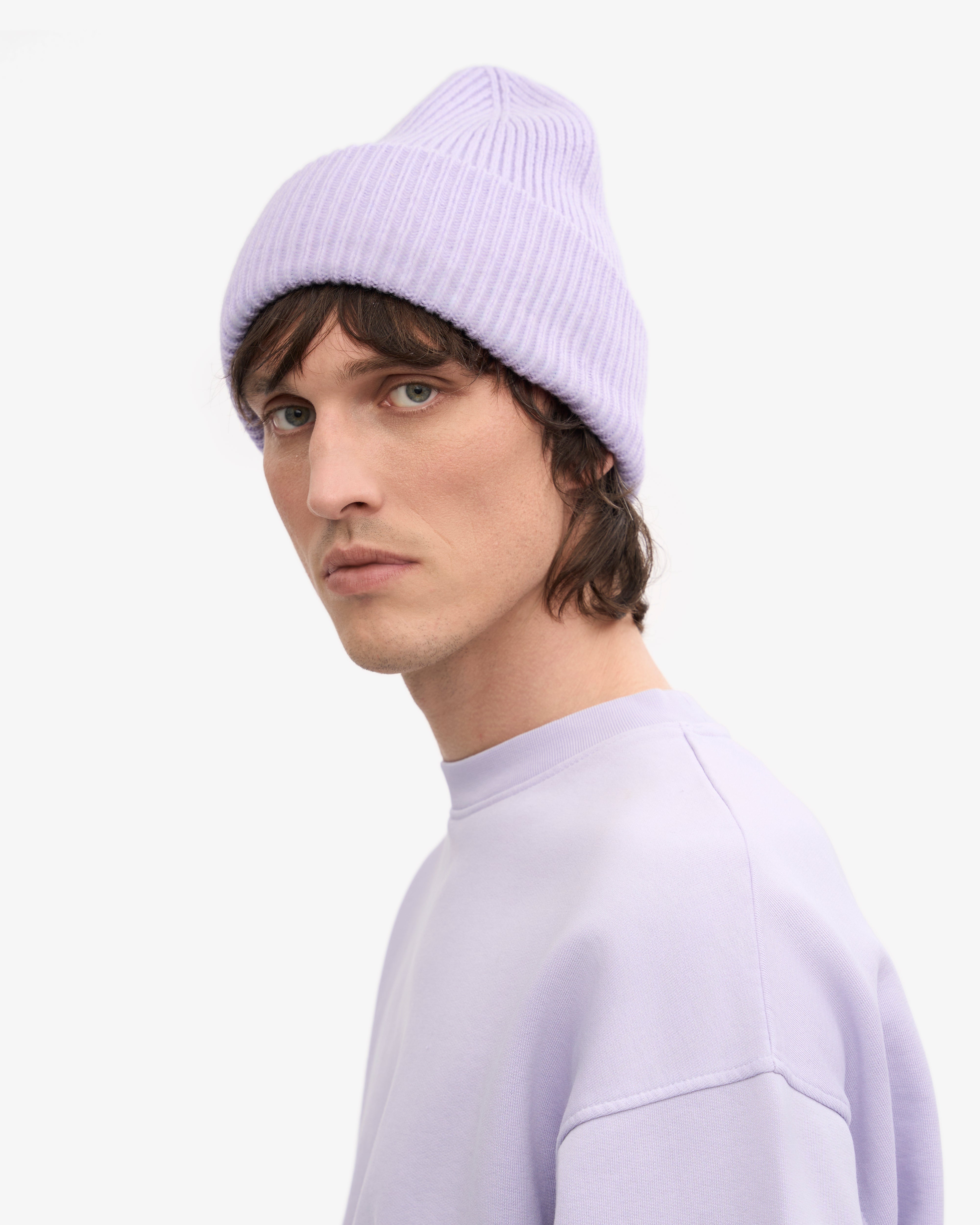 Merino Wool Hat - Soft Lavender