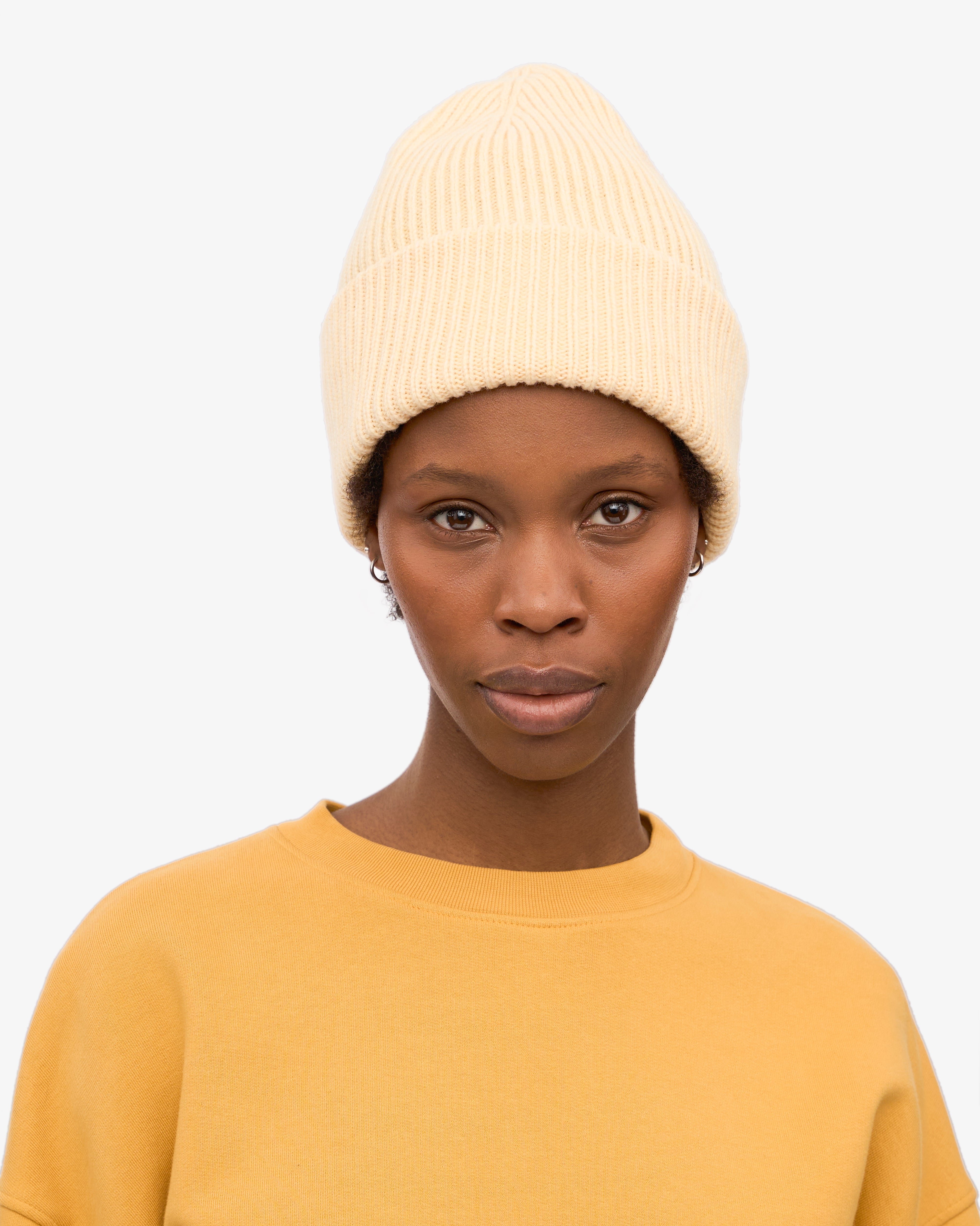 Merino Wool Hat - Soft Yellow
